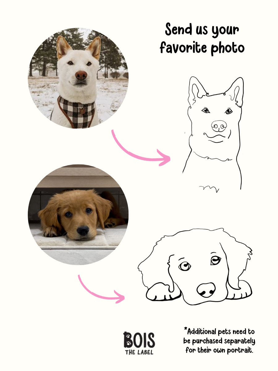 Custom Pet Line Portrait Tshirt