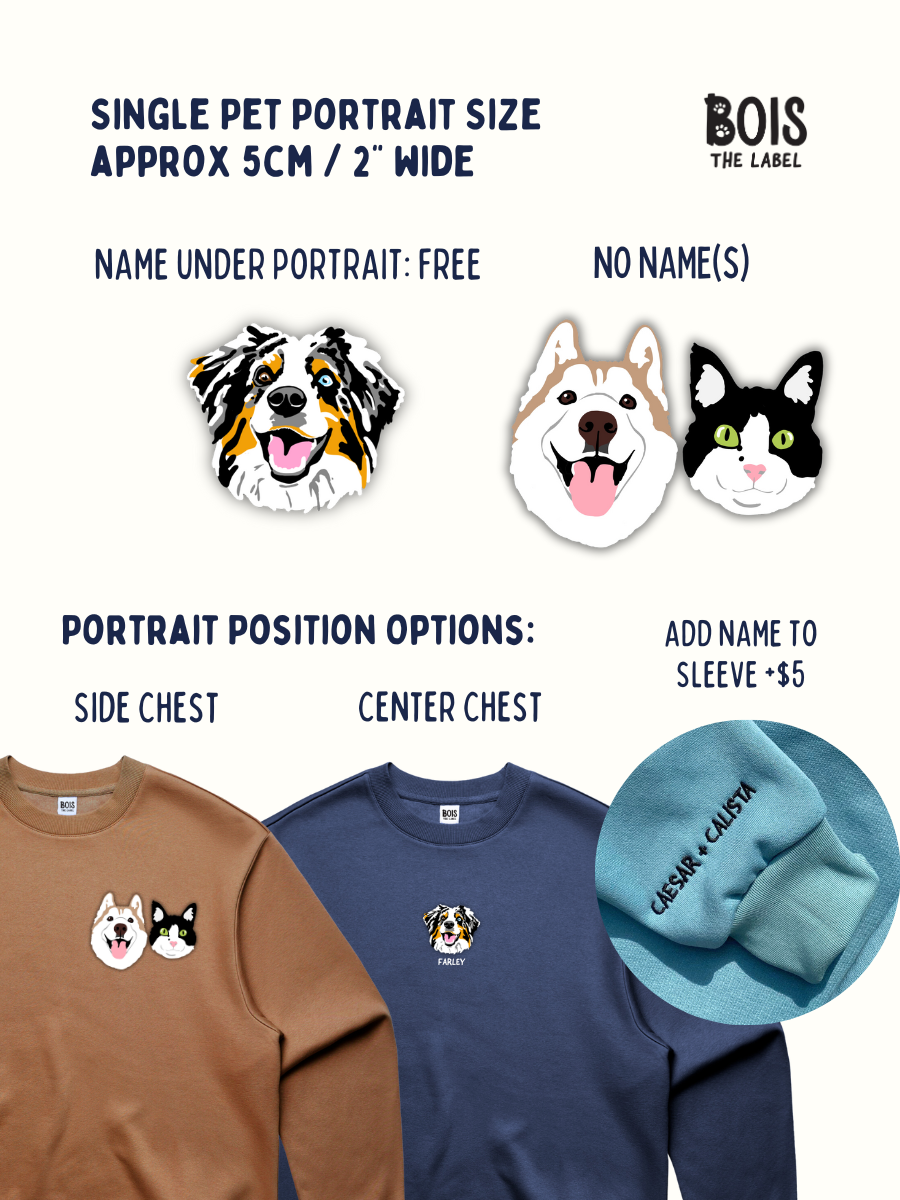 Custom Pet Portrait Crewneck