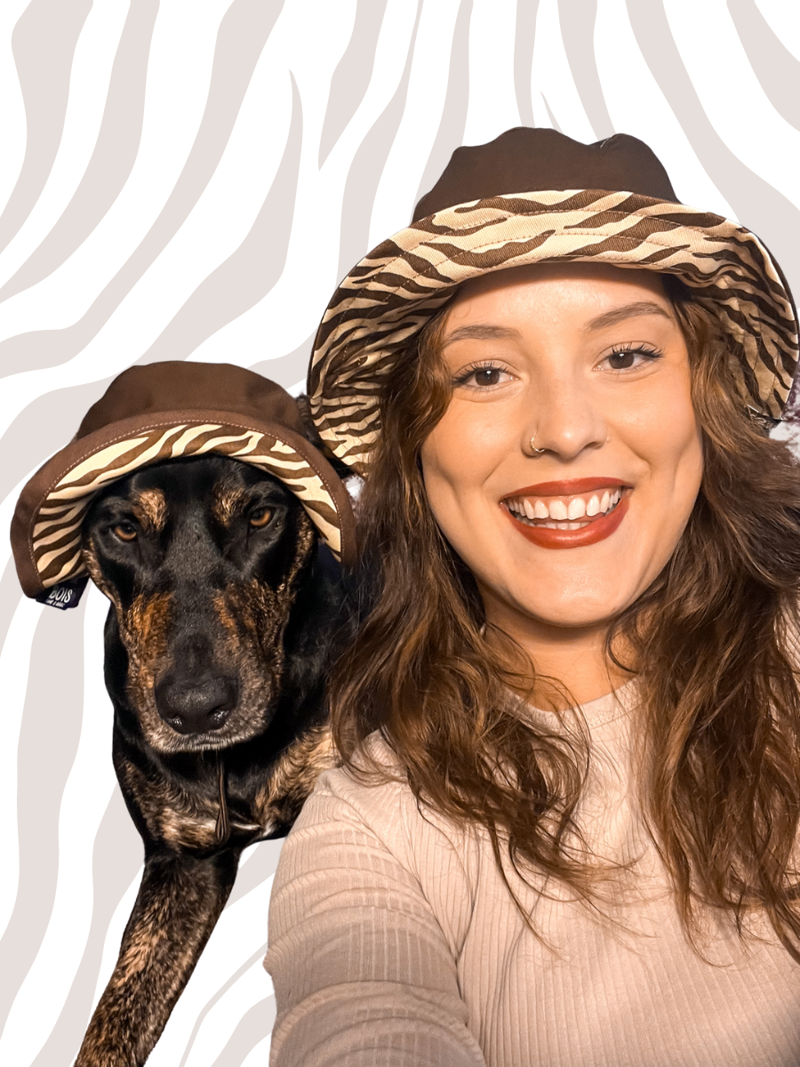 Matching Dog and Owner Zebra Reversible Bucket Hats