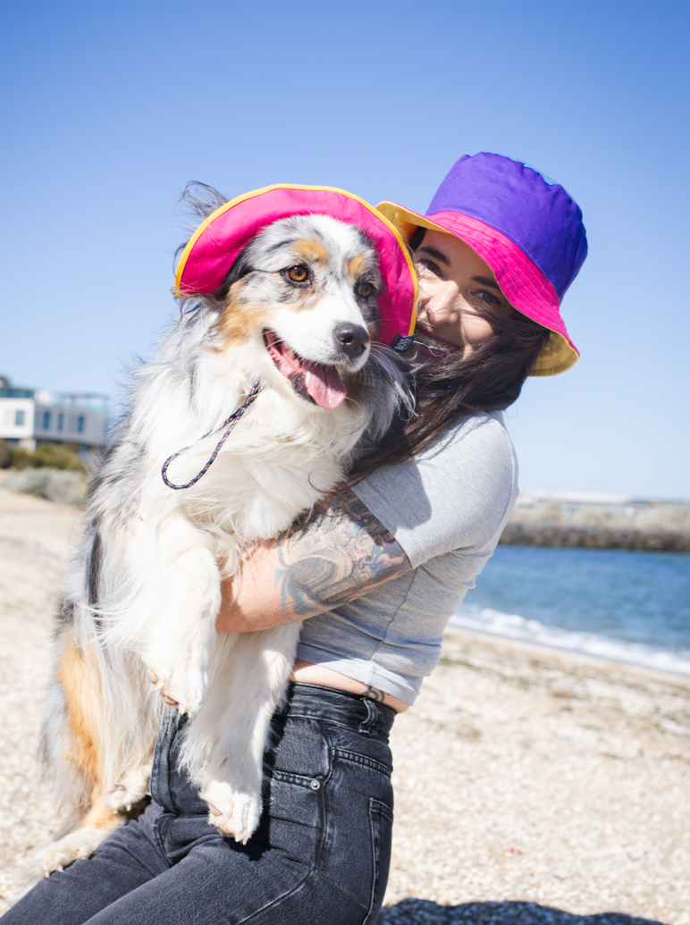 Matching Dog and Owner 80s Bucket Hats