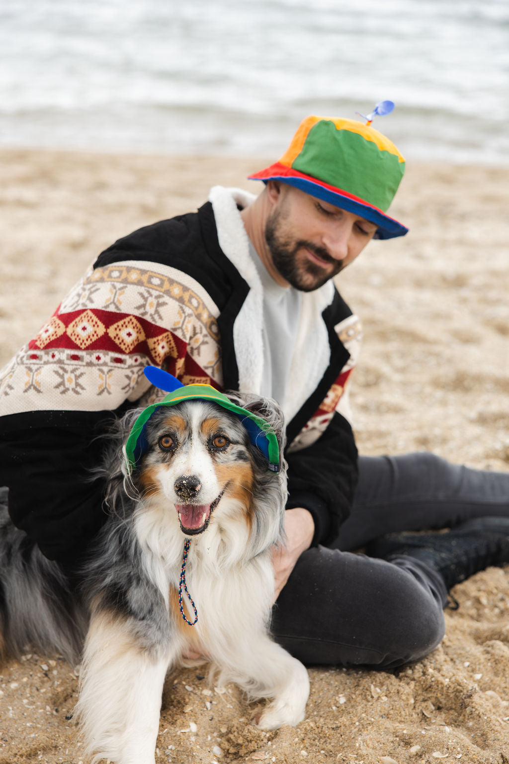 Matching Dog and Owner Retro Spinning Propeller Hats