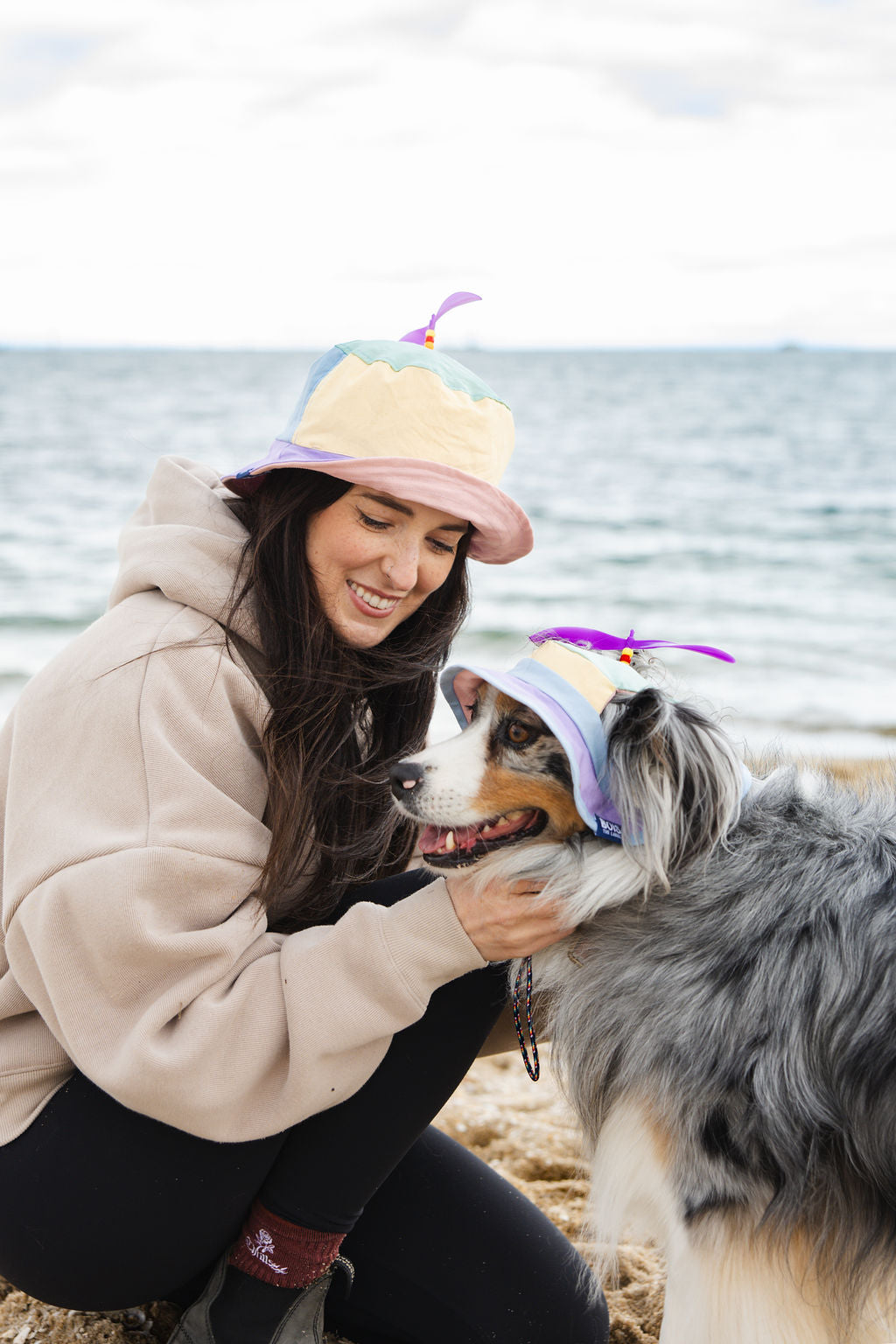Matching Dog and Owner Pastel Spinning Propeller Hats