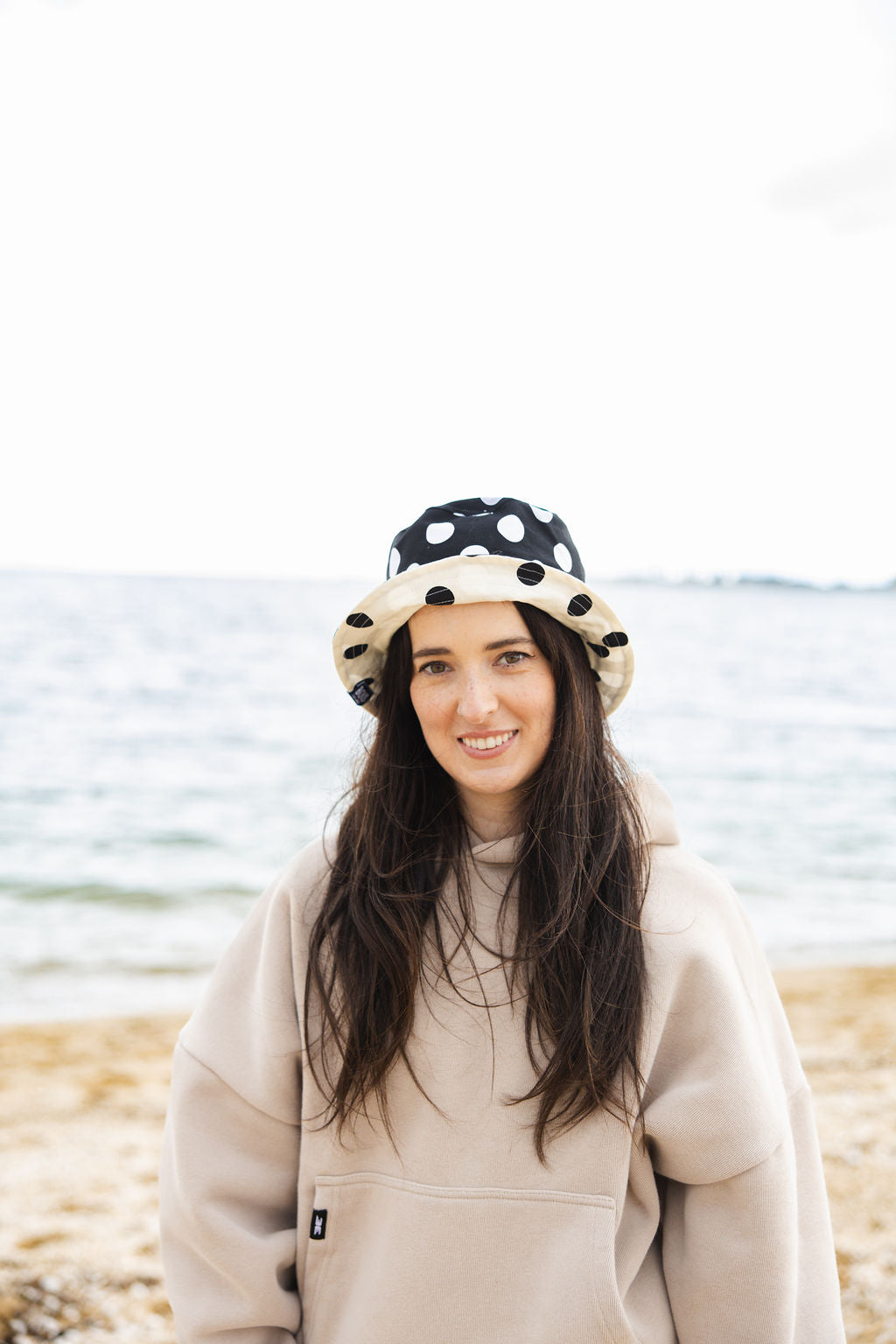 Polka Dot Human Reversible Bucket Hat