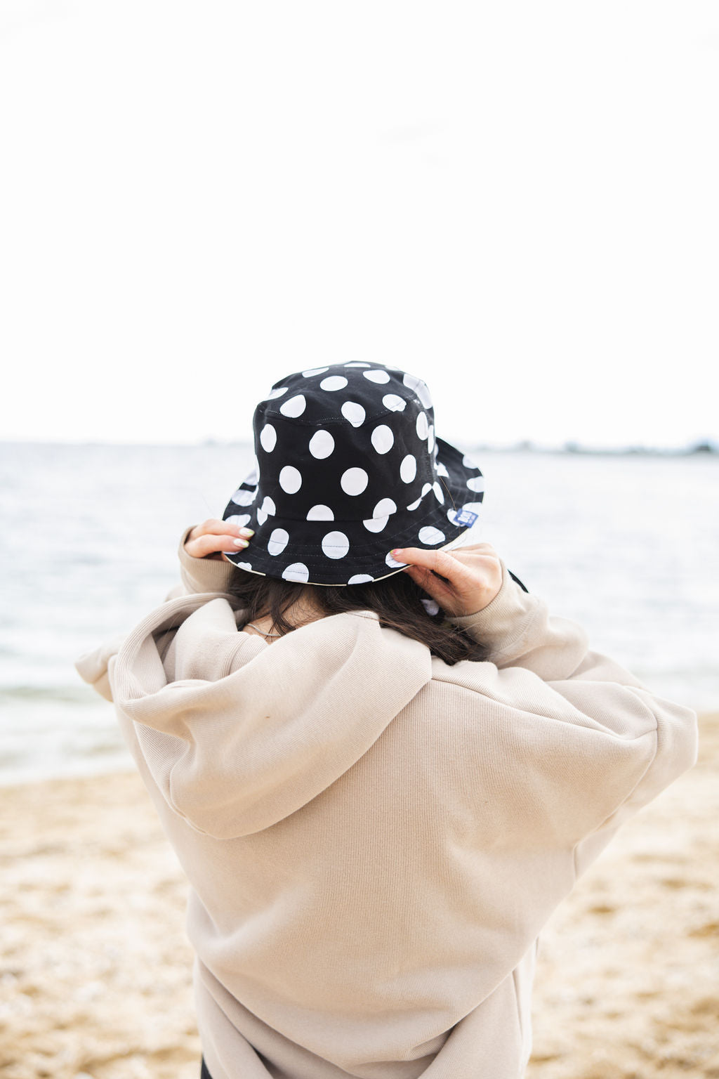 Polka Dot Human Reversible Bucket Hat