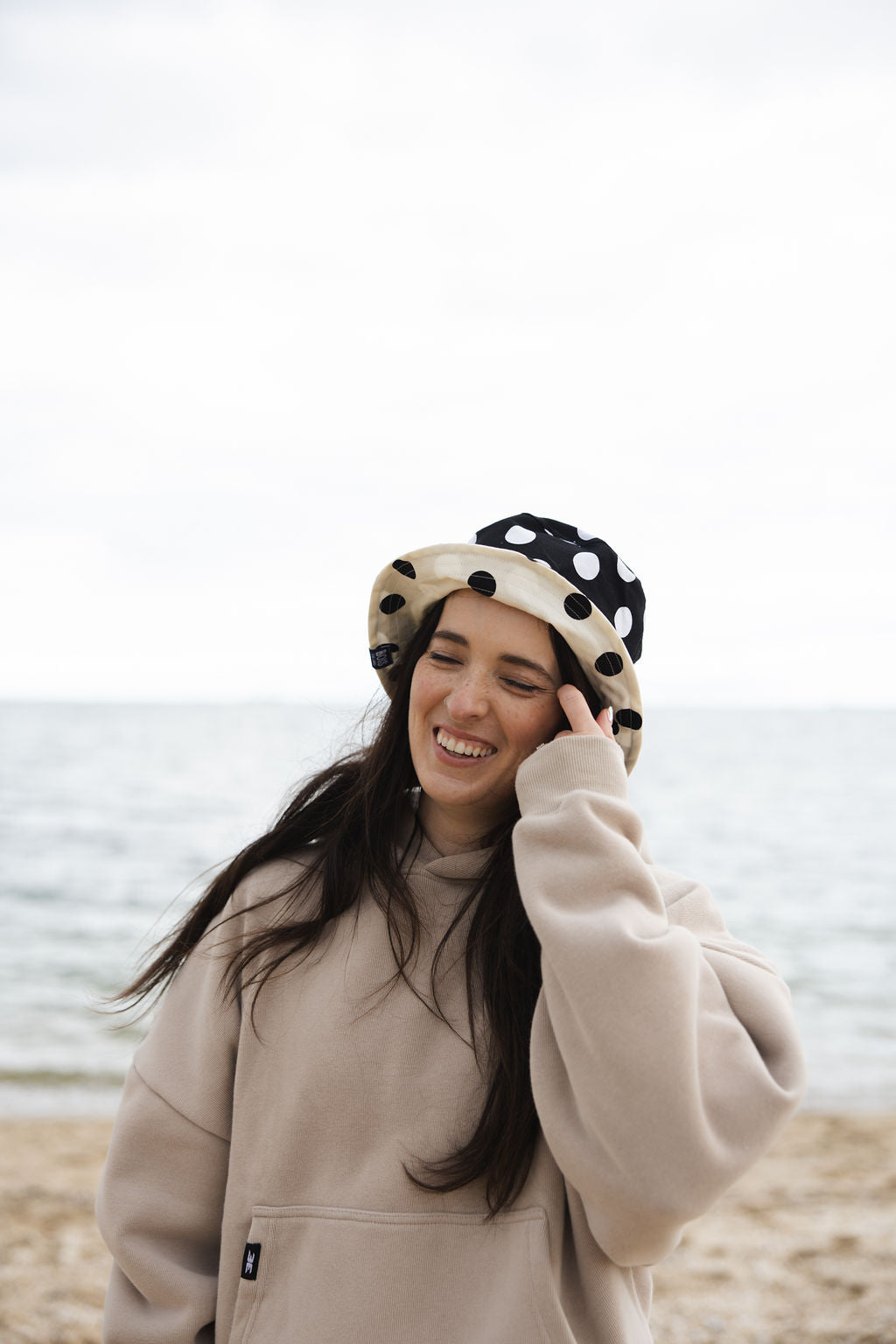 Polka Dot Human Reversible Bucket Hat