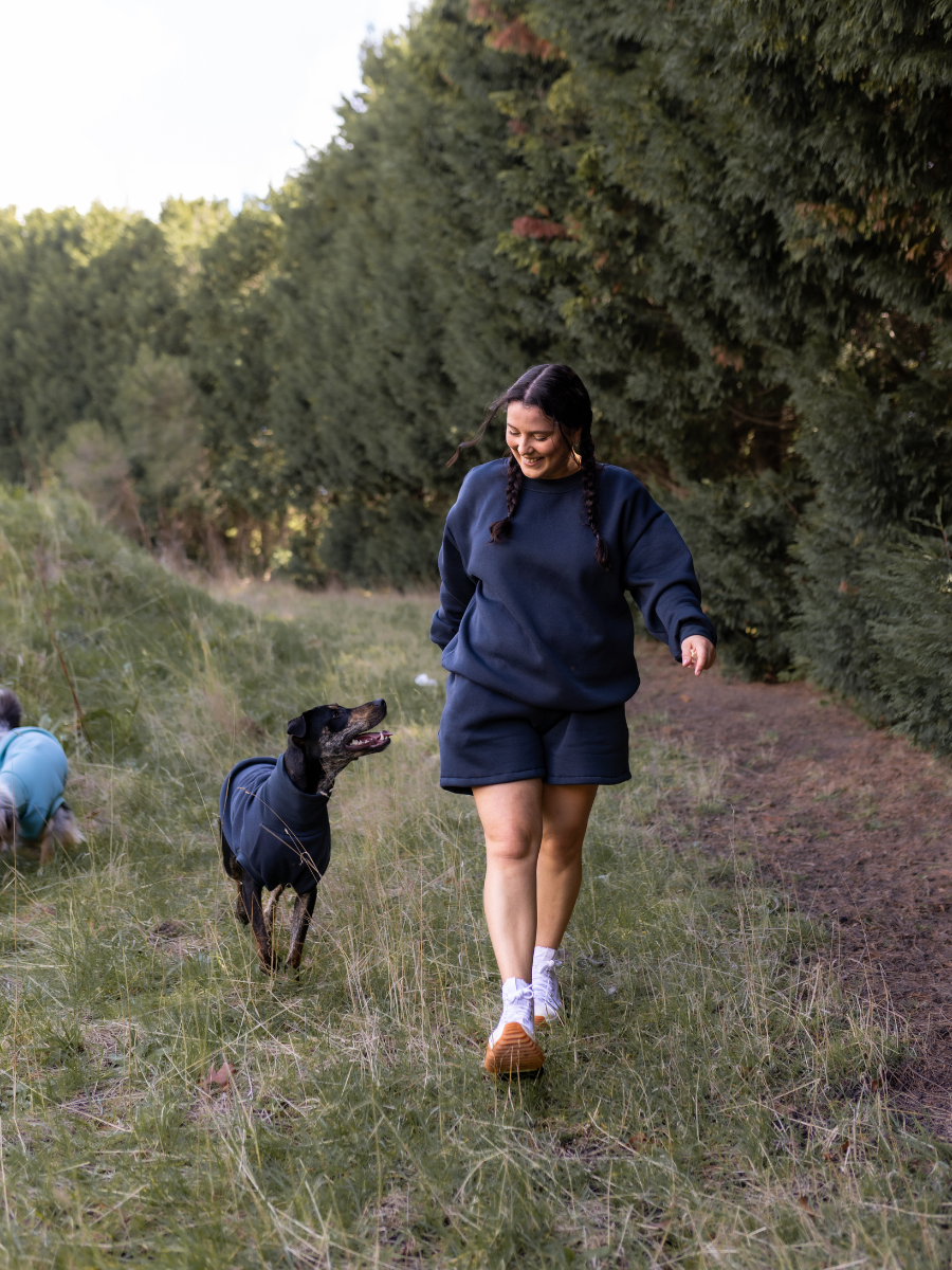 Charcoal Crewneck Matching Set