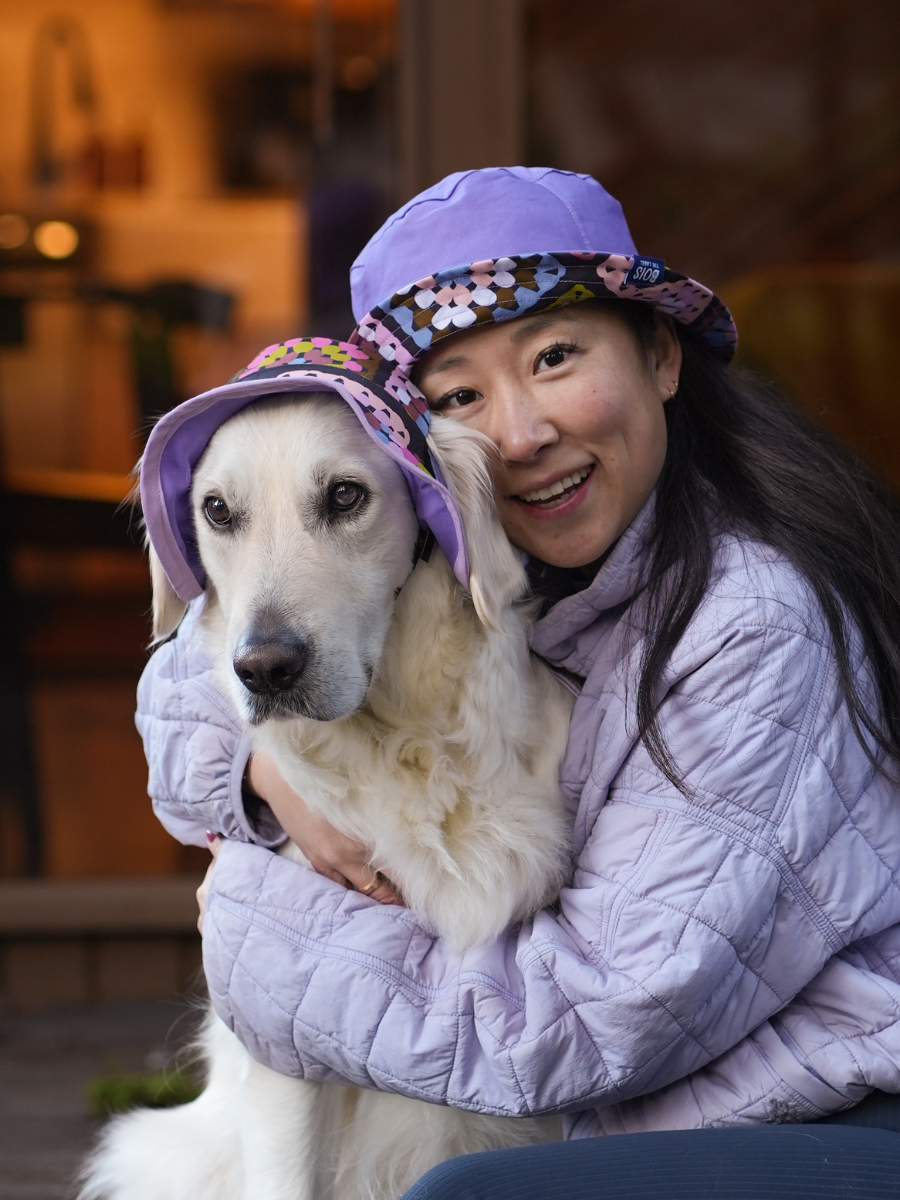 Matching Dog and Owner Crochet Print Reversible Bucket Hats