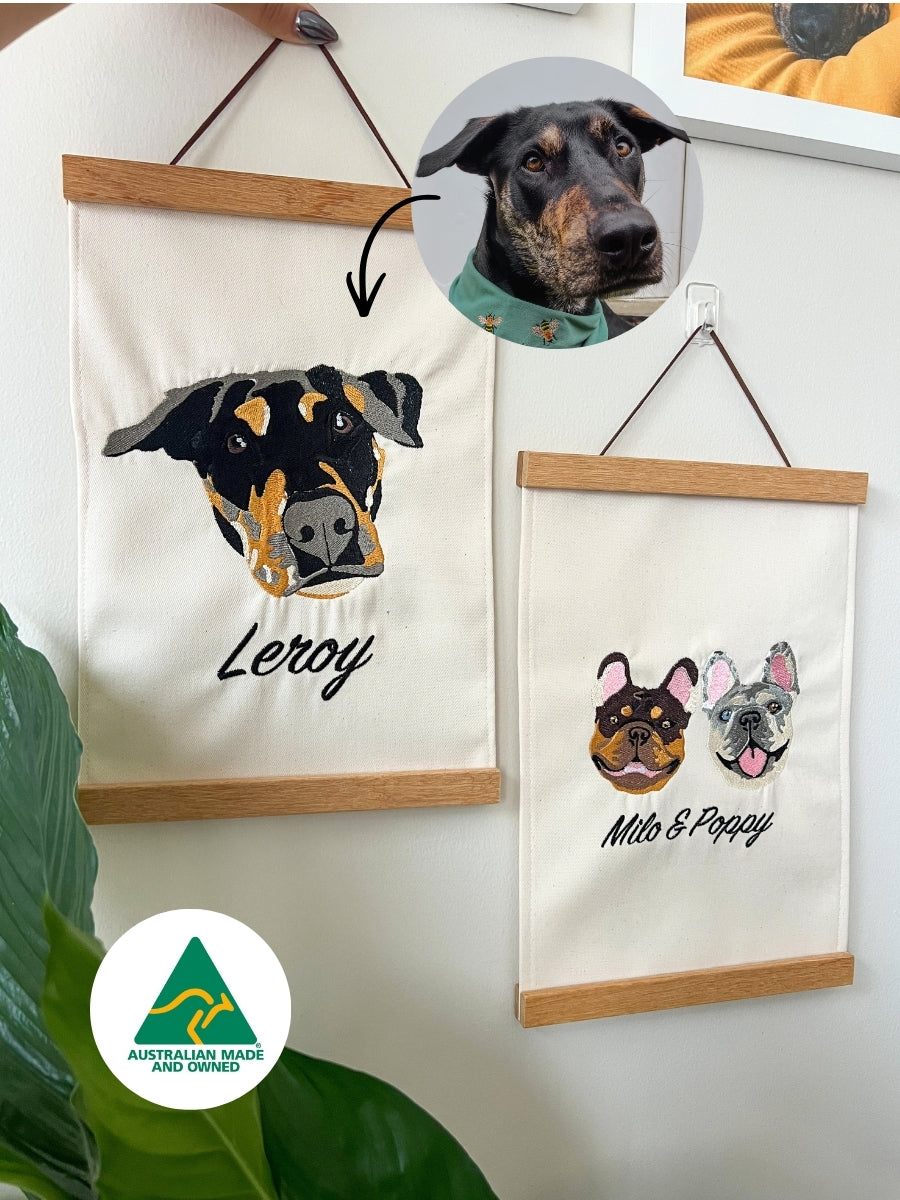 Custom Pet Portrait Wall Hanging