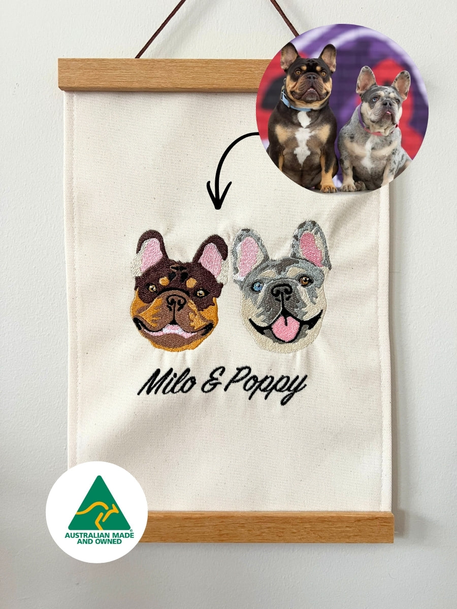 Custom Pet Portrait Wall Hanging