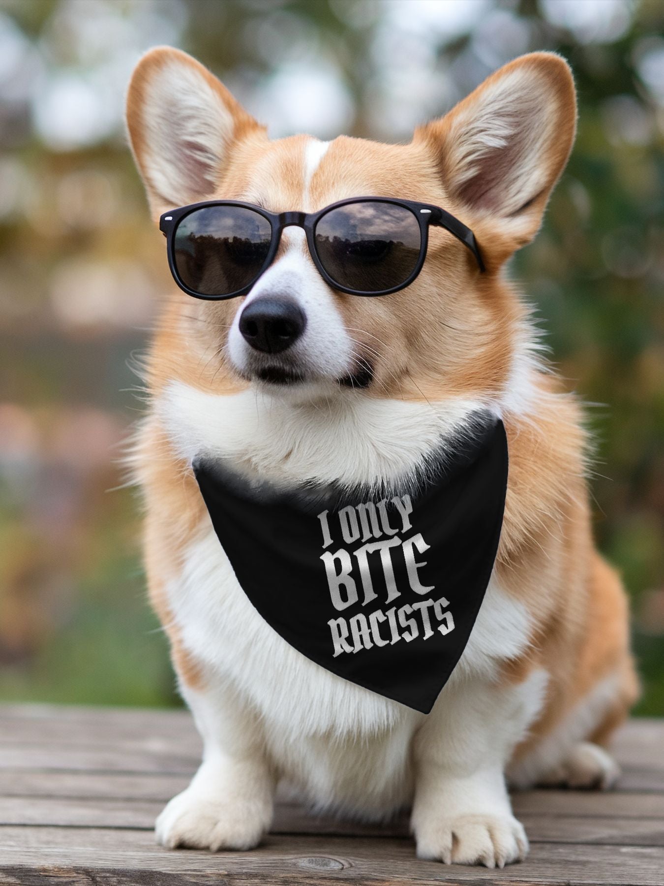 'I Only Bite Rac*sts' Dog Bandana
