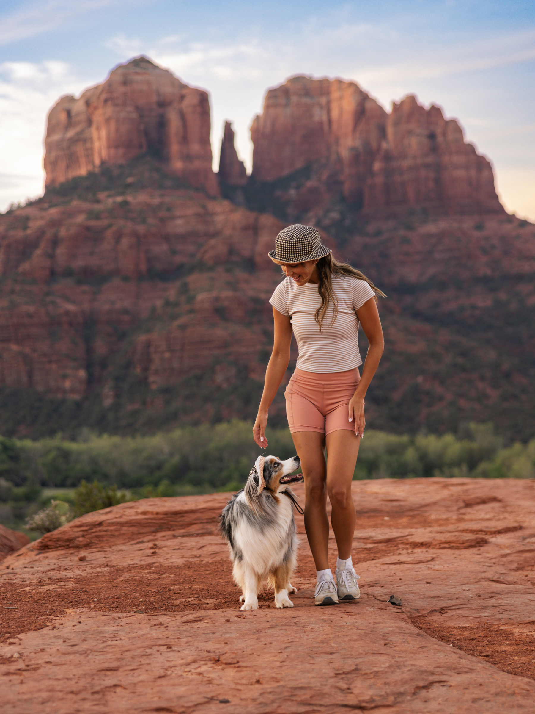 Matching Dog and Owner Gingham Reversible Bucket Hats