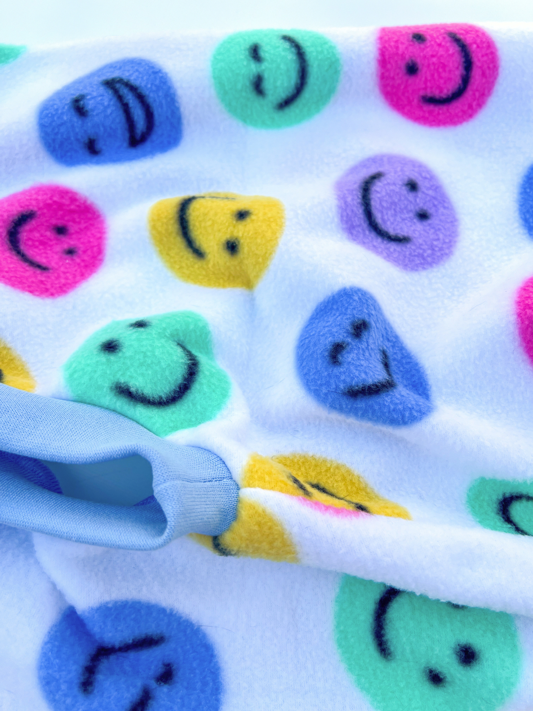 Smiley Fleece Sleeveless Dog Jumper