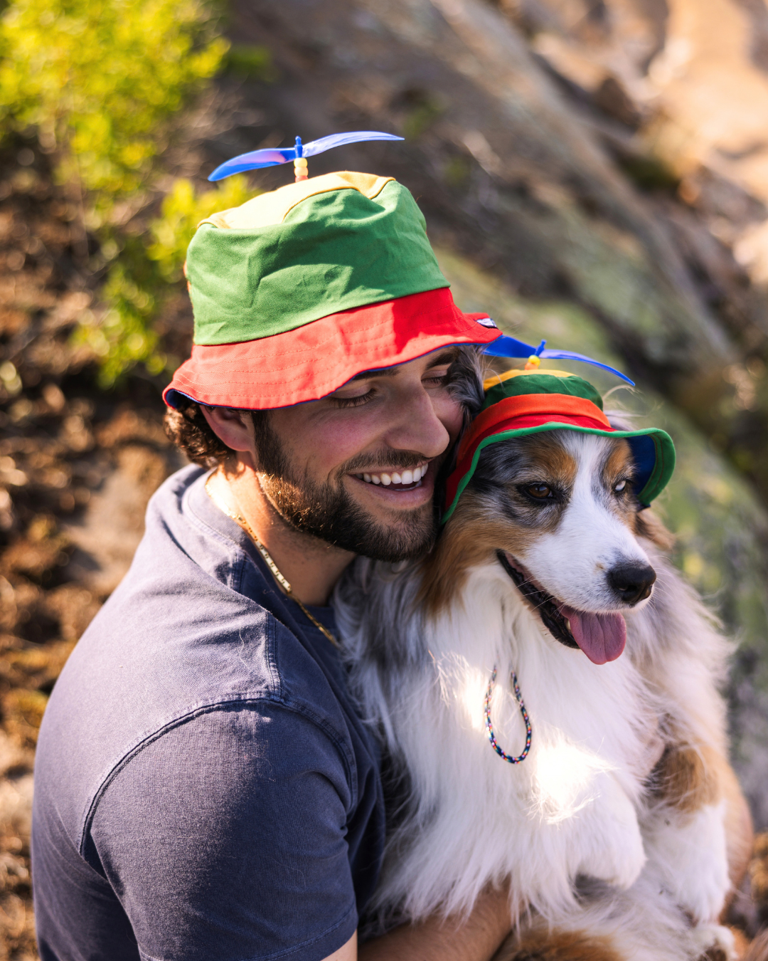 Casquettes rétro à hélice assorties pour chien et propriétaire