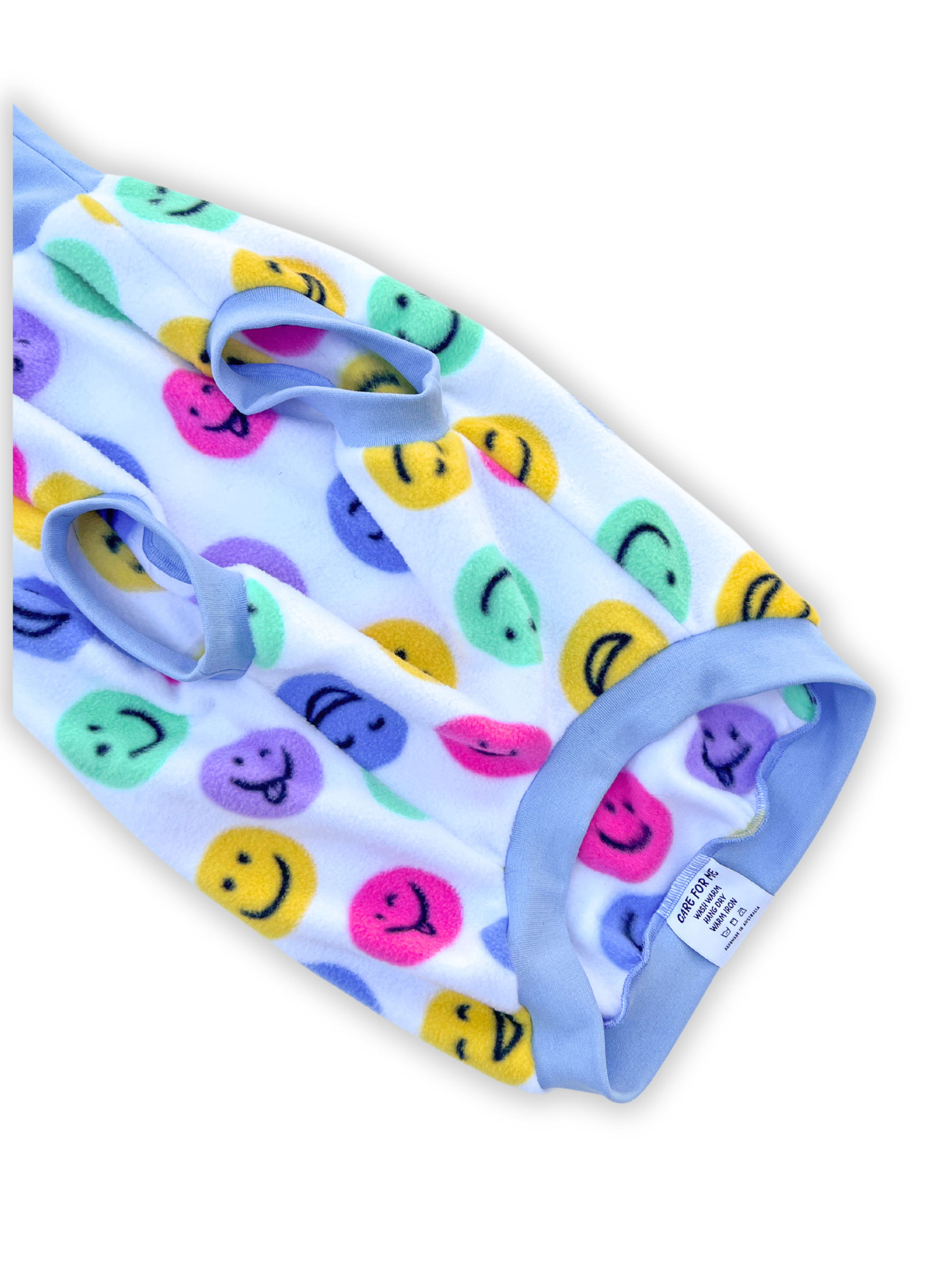 Smiley Fleece Sleeveless Dog Jumper