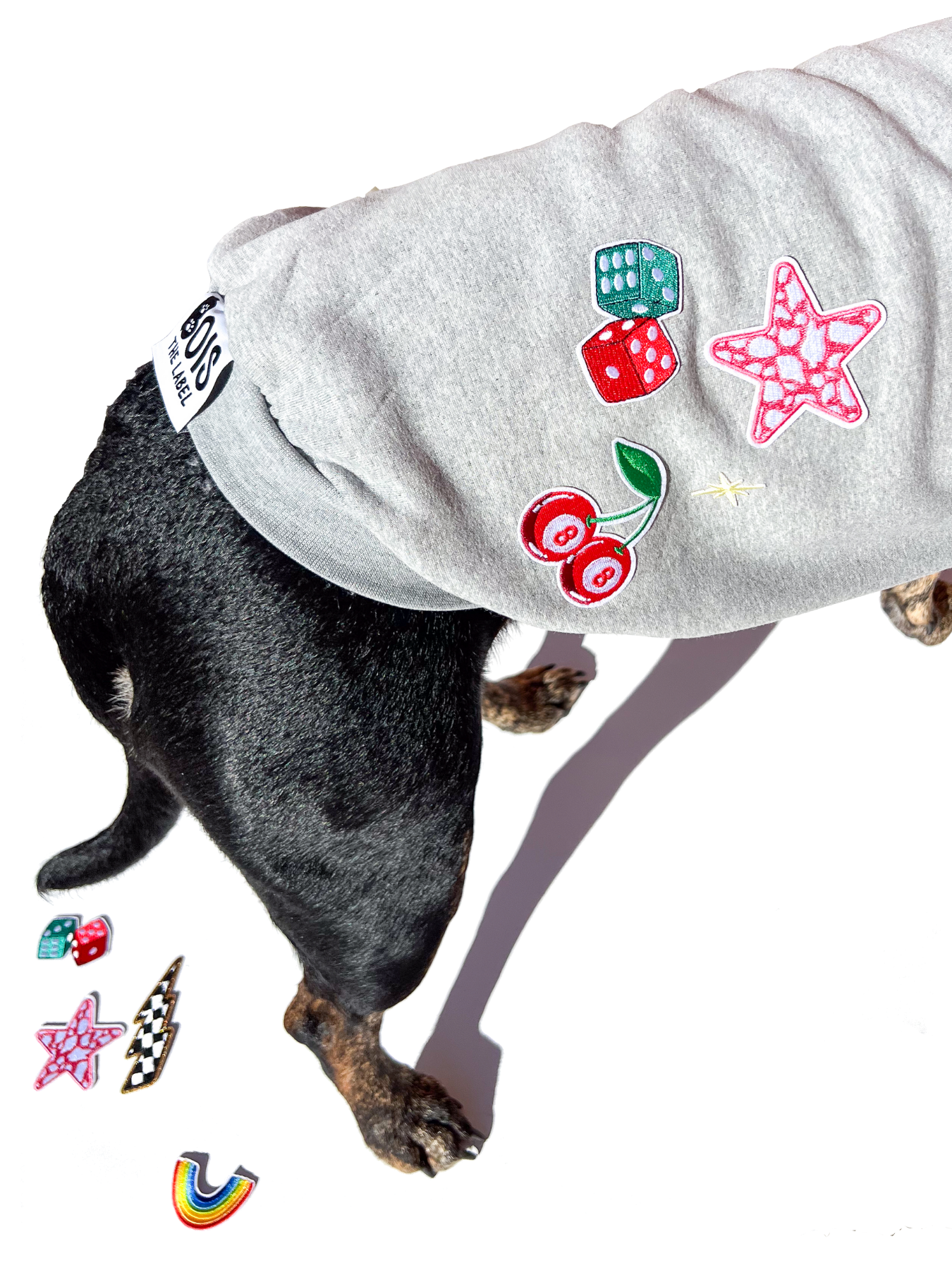 DIY Iron Patch Dog Sweater