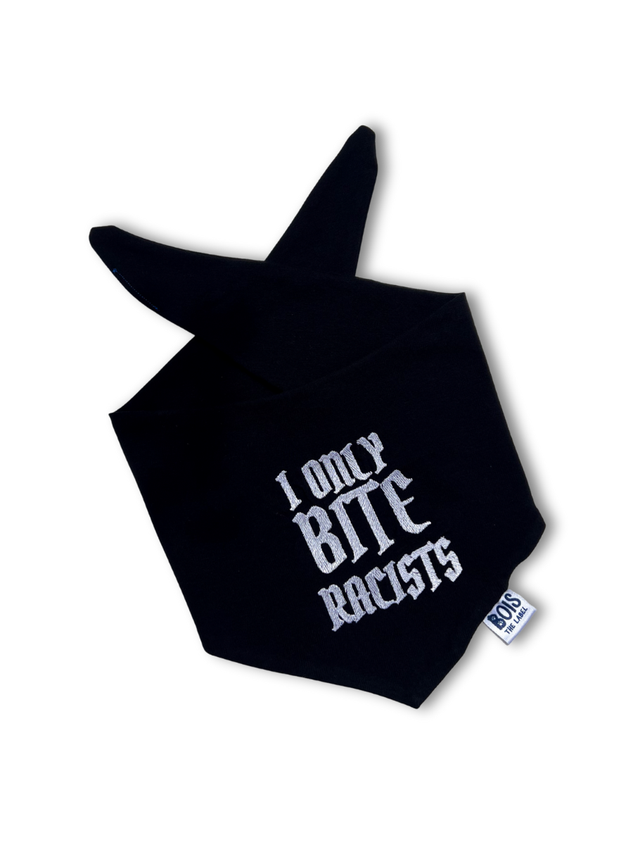 'I Only Bite Rac*sts' Dog Bandana