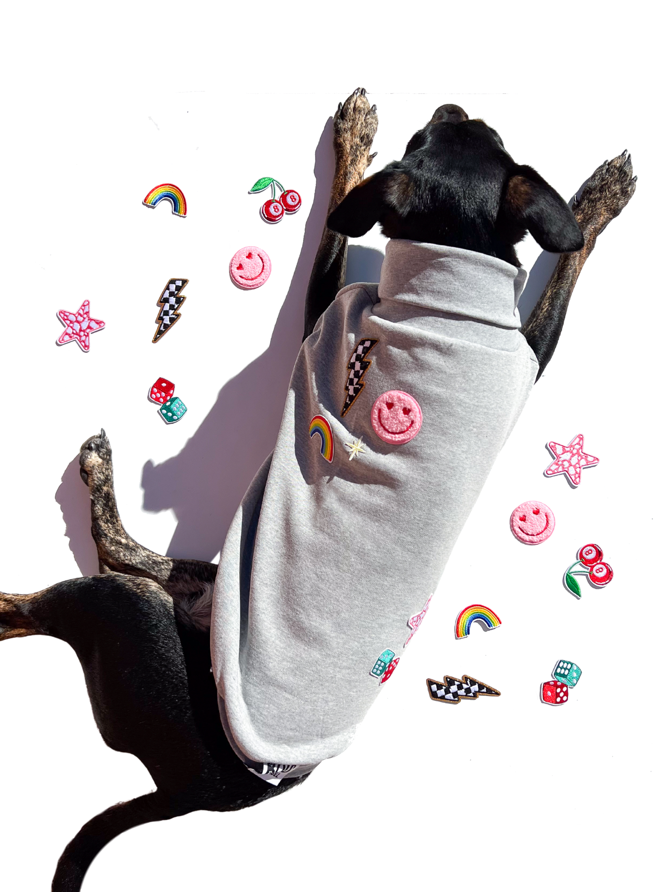 DIY Iron Patch Dog Sweater