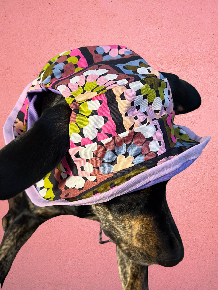 Crochet Print Dog Reversible Bucket Hat