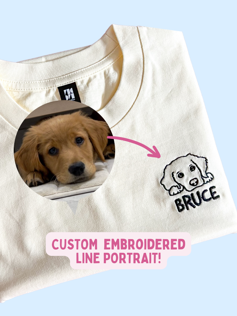 Custom Pet Line Portrait Tshirt