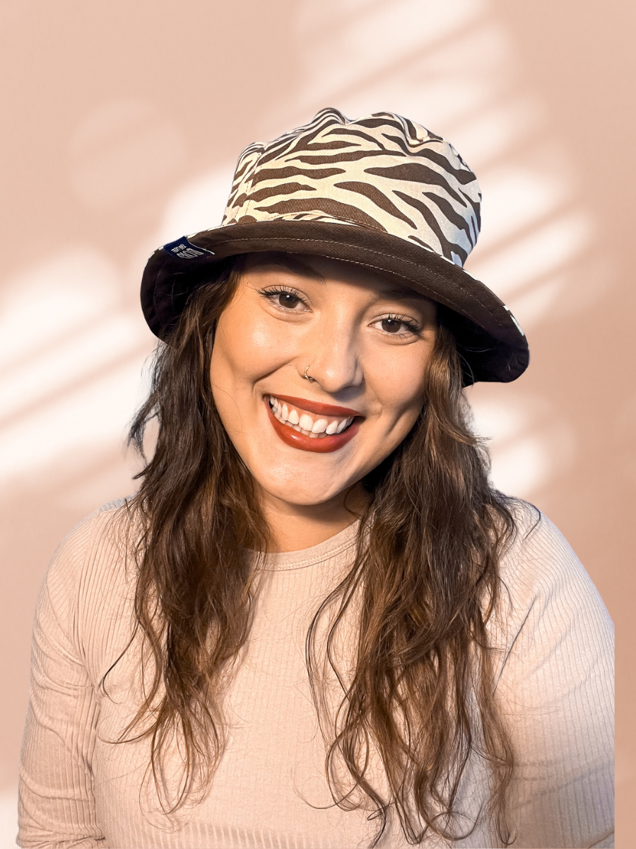 Zebra Human Reversible Bucket Hat