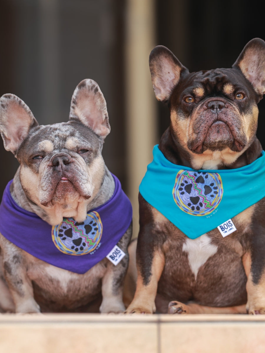 Paws Art Dog Bandana - by Byron Boehm