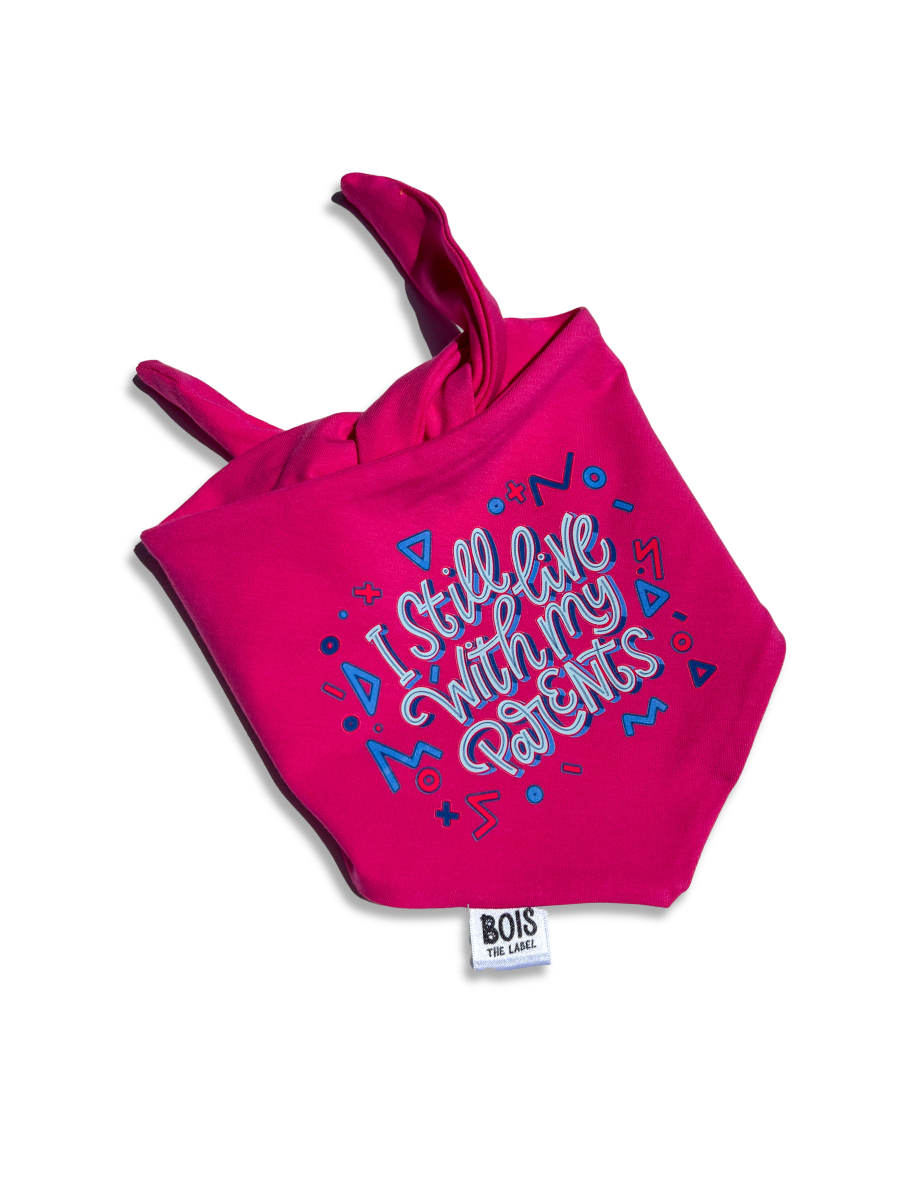 "I Still Live with My Parents" x BubblyType Dog Bandana