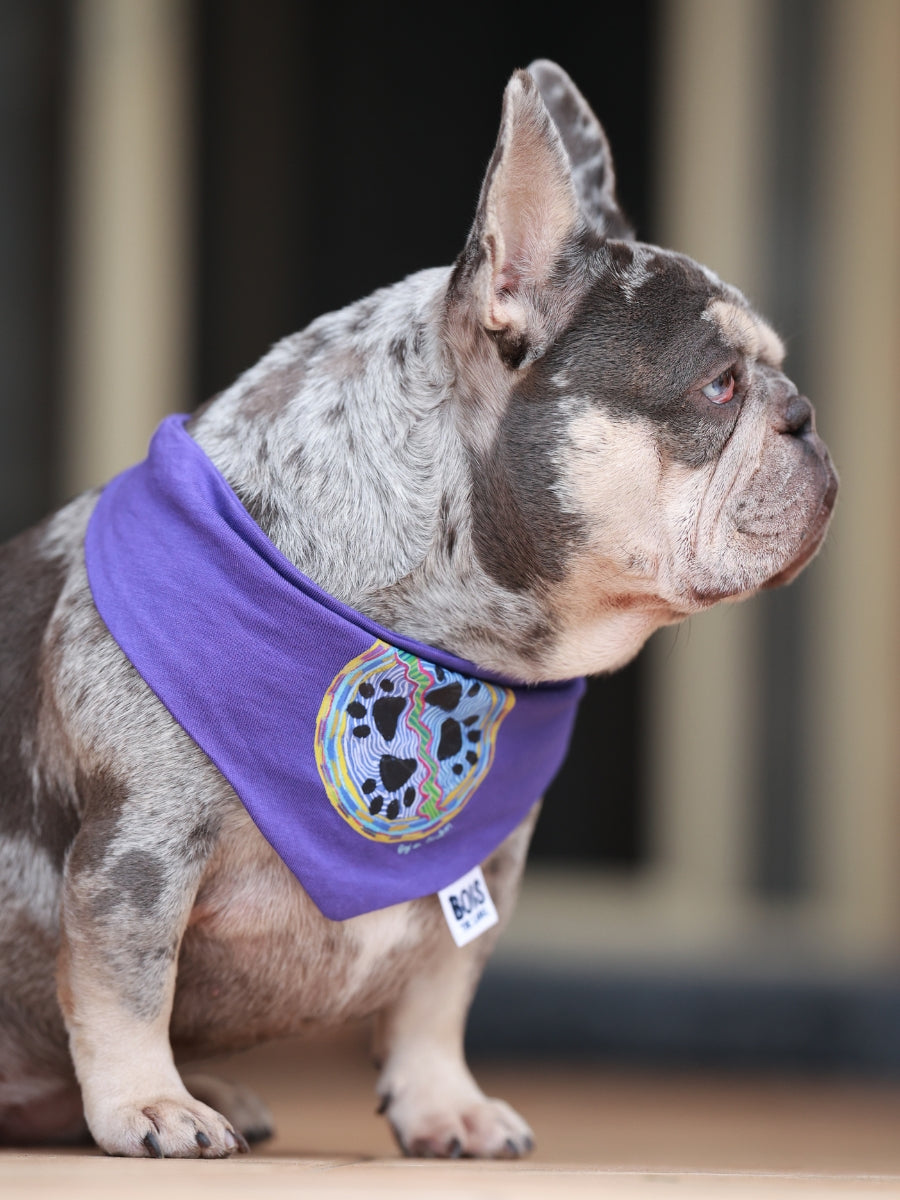 Paws Art Dog Bandana - by Byron Boehm