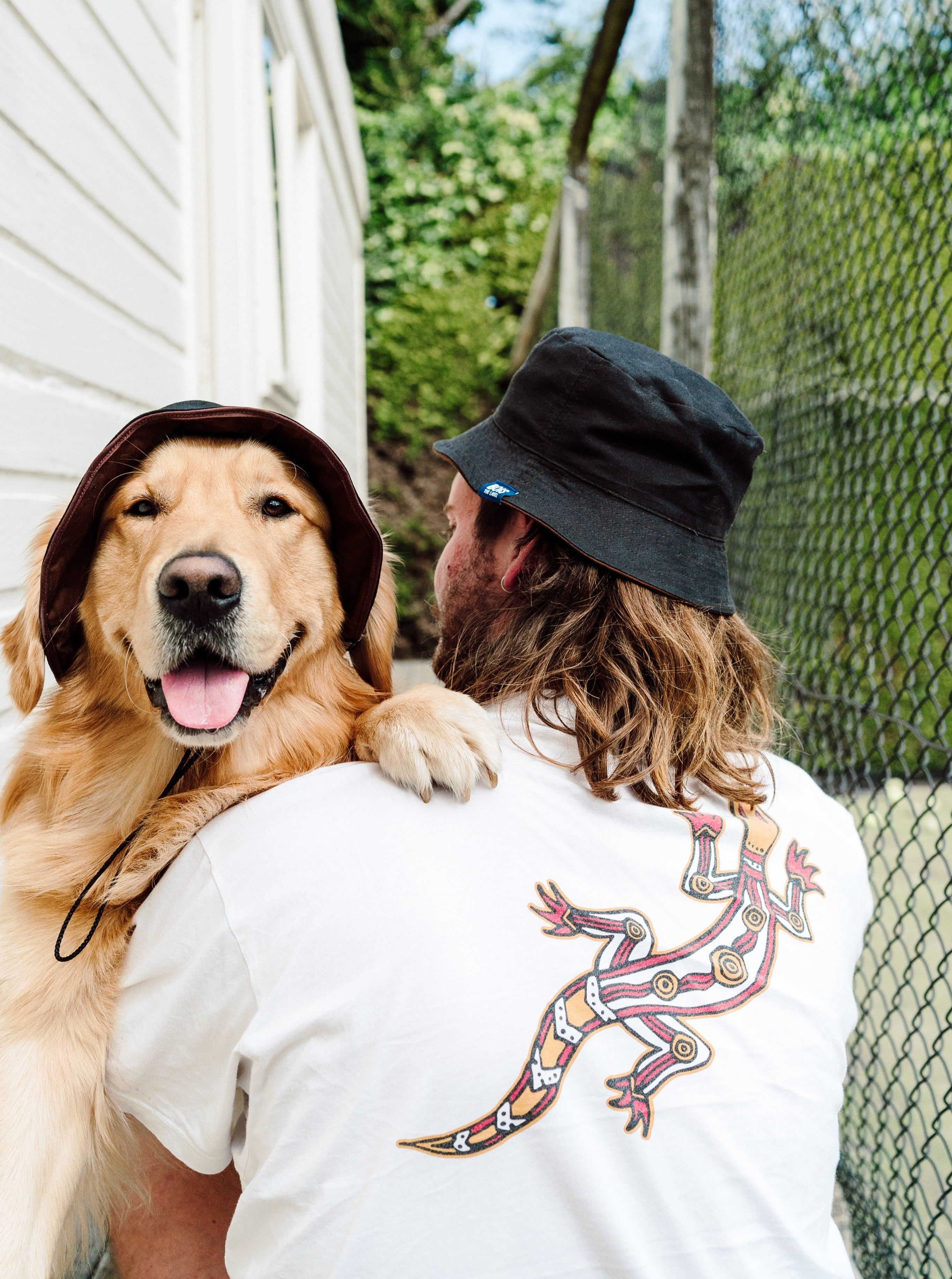 Nude Colorblock Reversible Human Bucket Hat