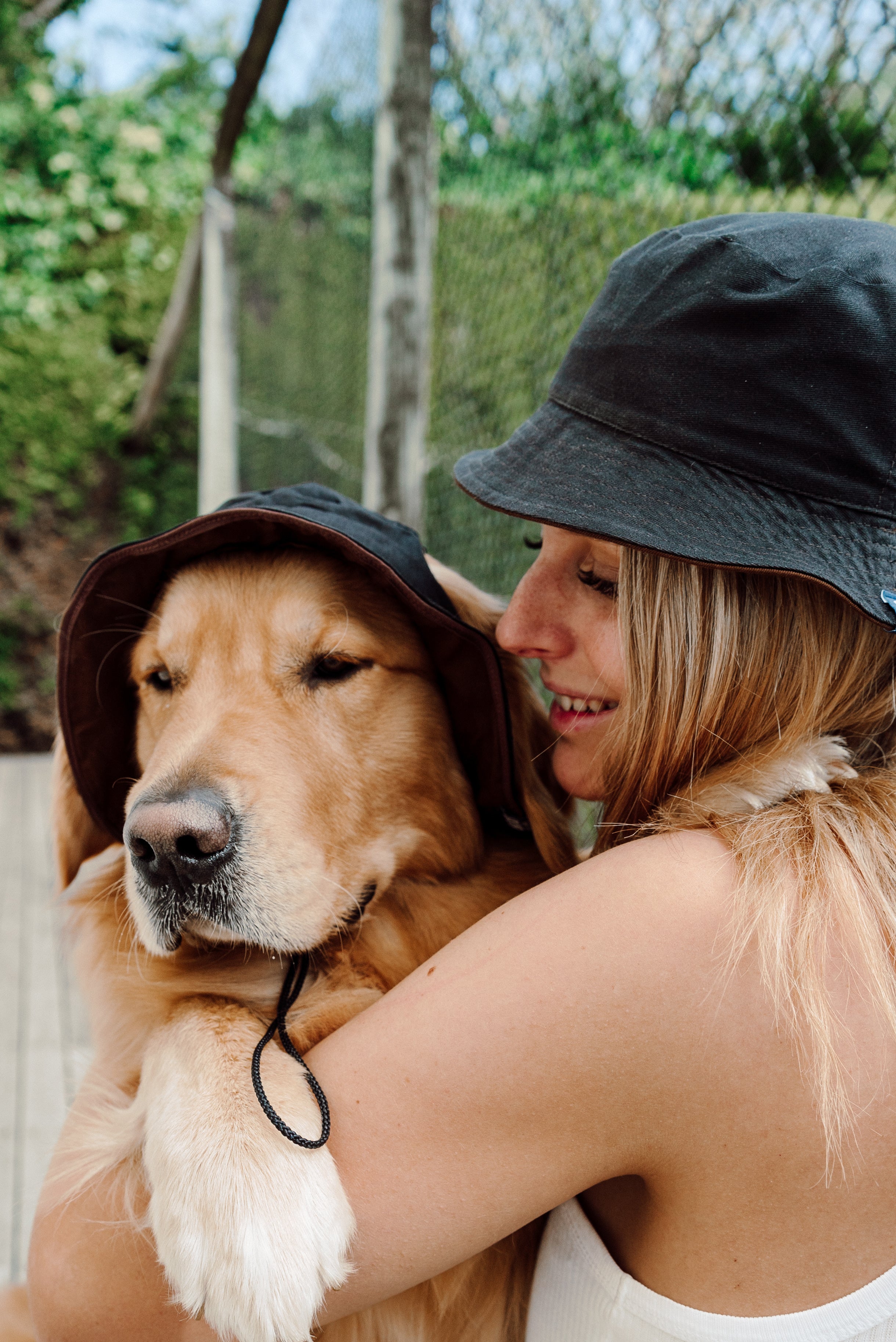 Matching Dog and Owner Nude Reversible Bucket Hats