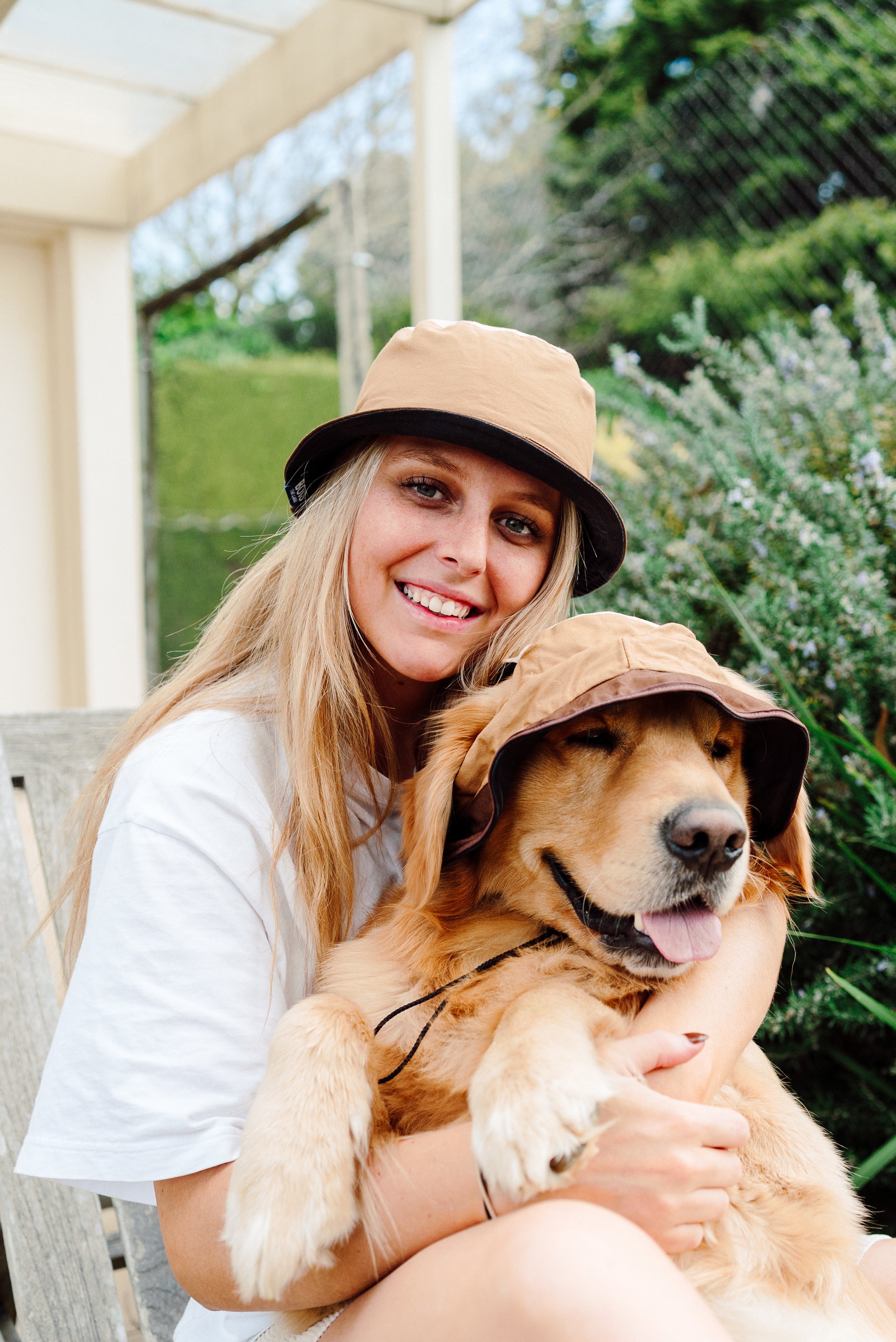 Matching Dog and Owner Nude Bucket Hats