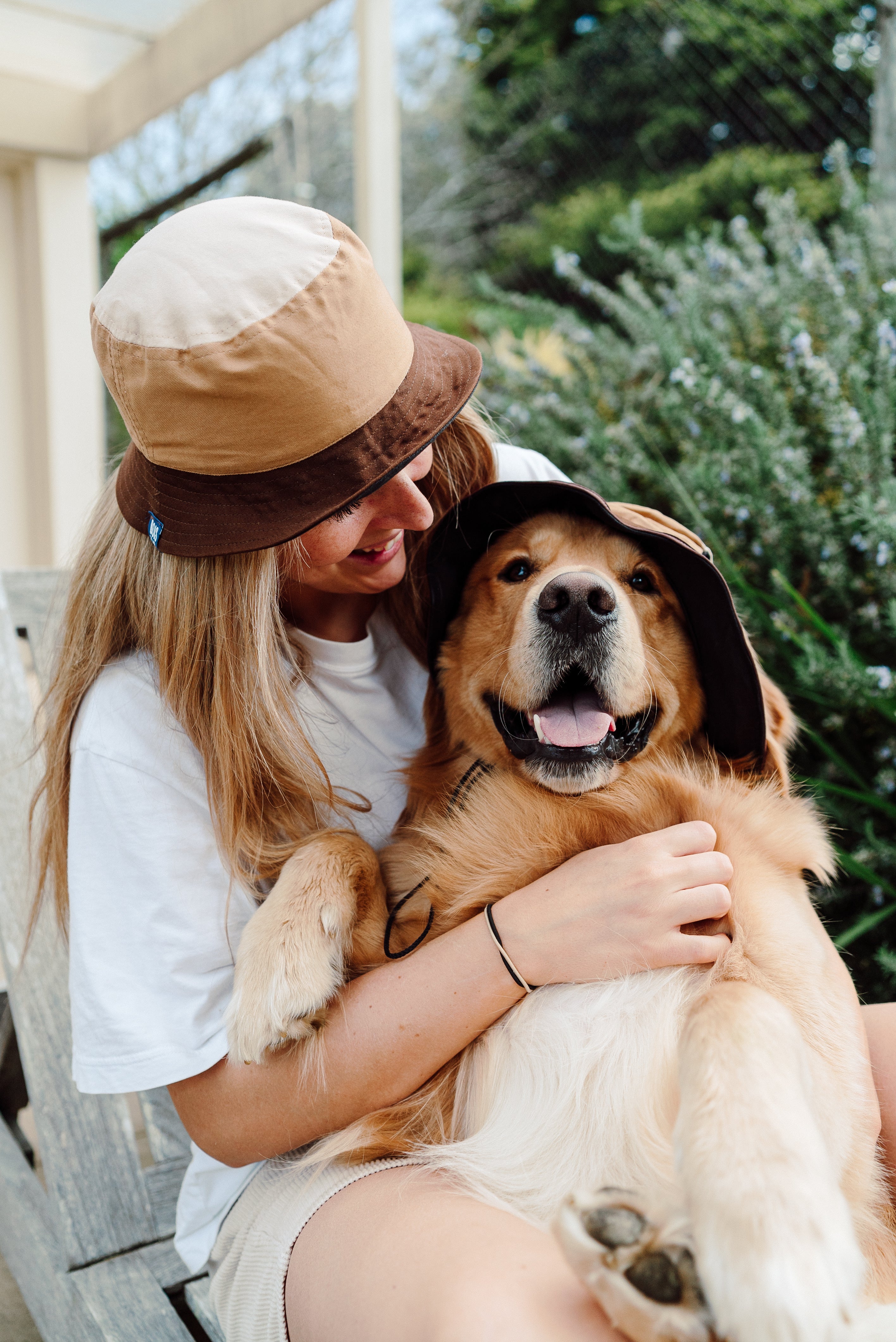 Matching Dog and Owner Nude Reversible Bucket Hats