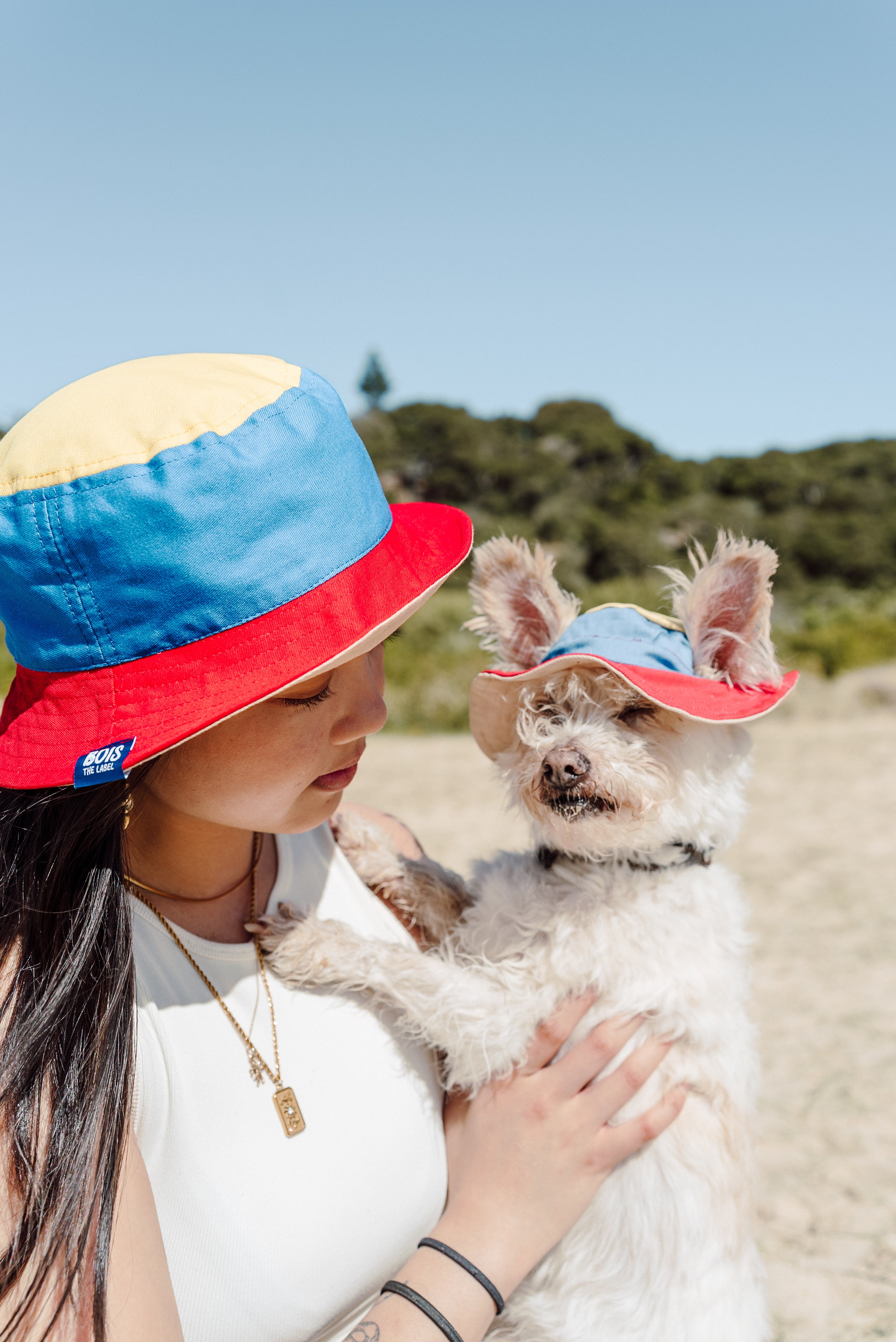 90s Colorblock Reversible Human Bucket Hat