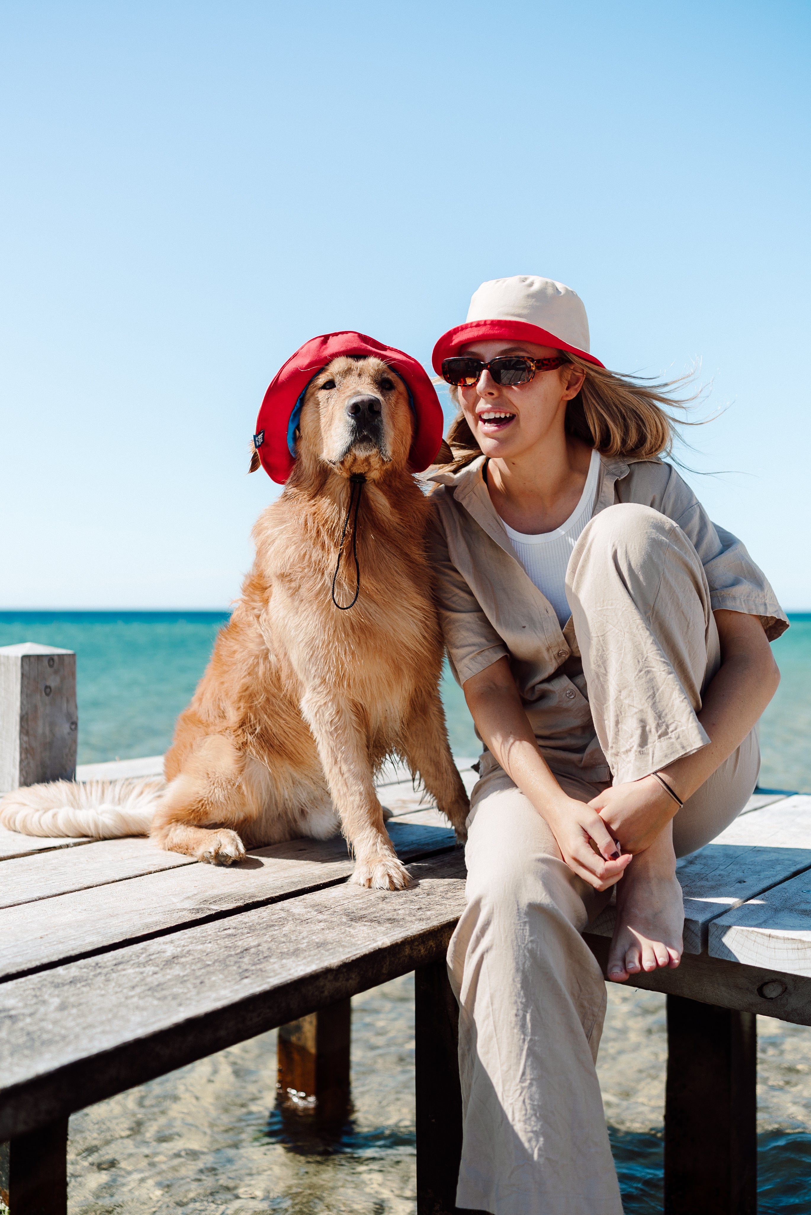Matching Dog and Owner 90s Reversible Bucket Hats