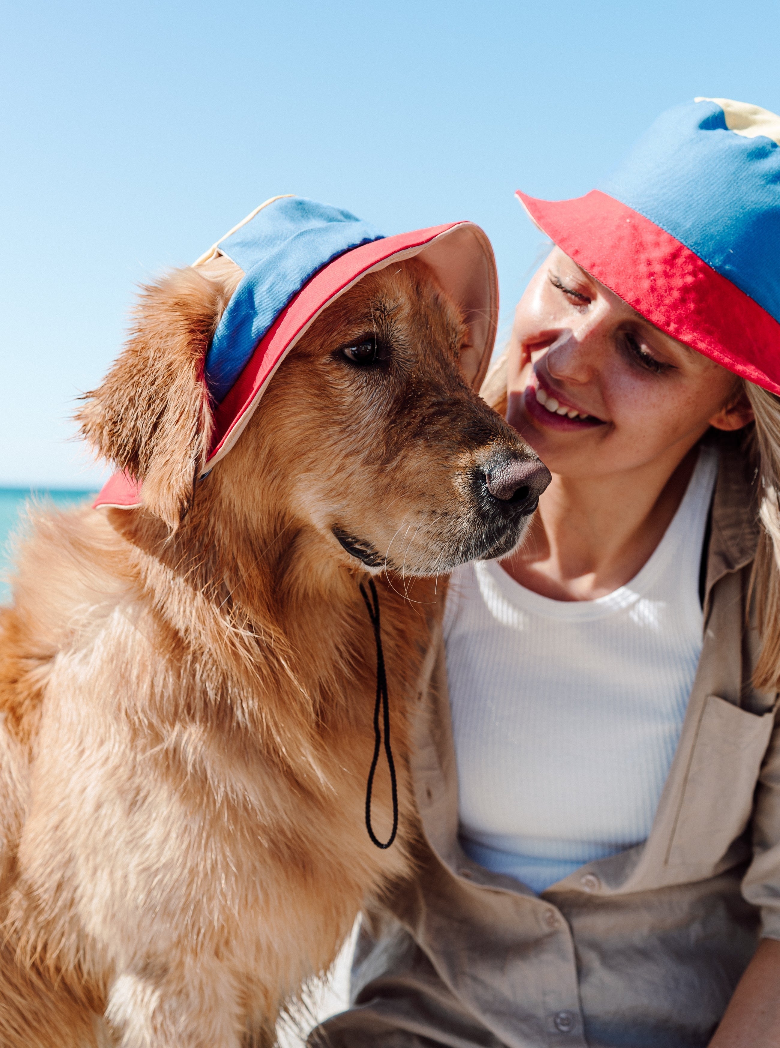 90s Colorblock Reversible Dog Bucket Hat
