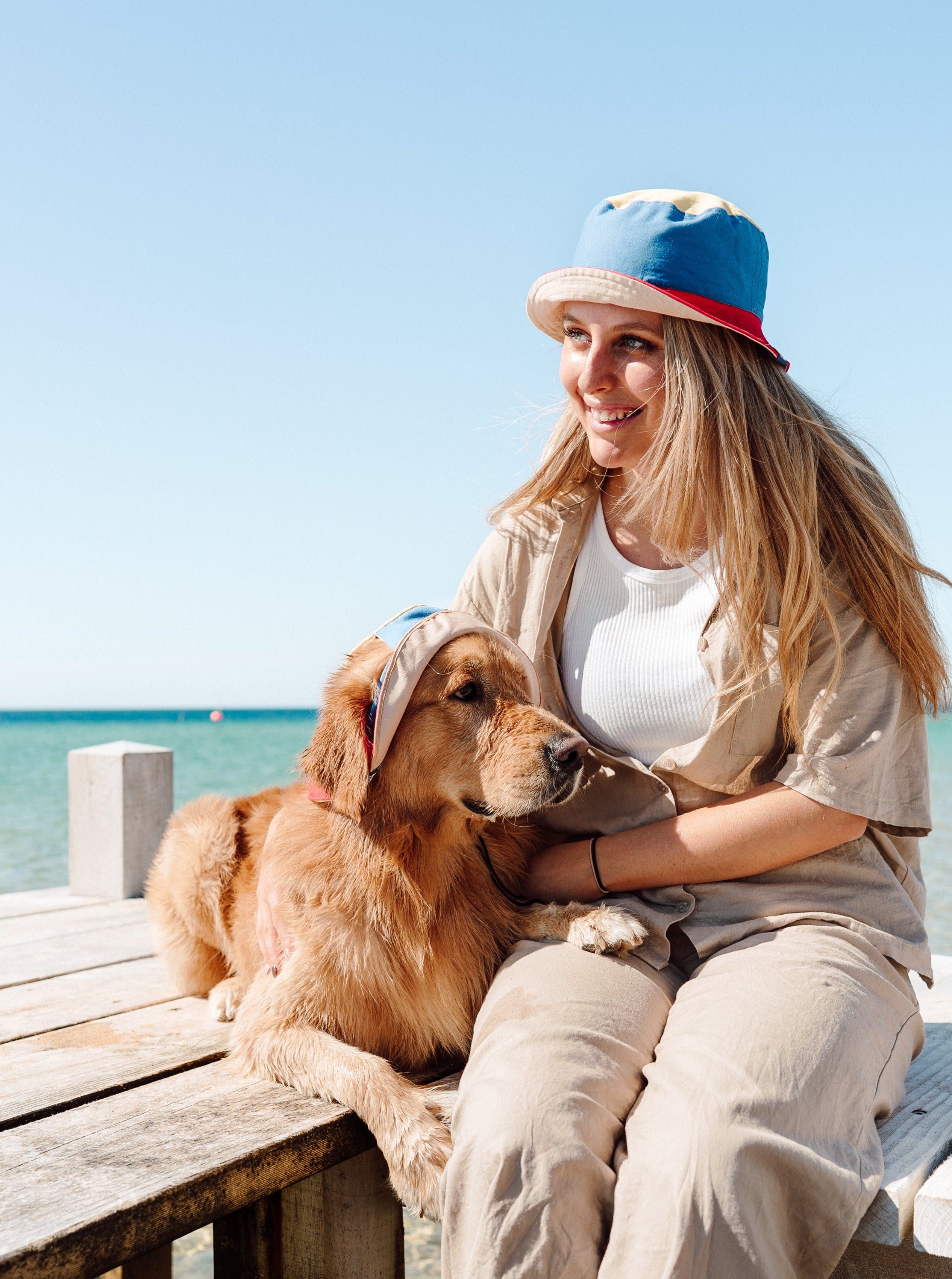 90s Colorblock Reversible Human Bucket Hat