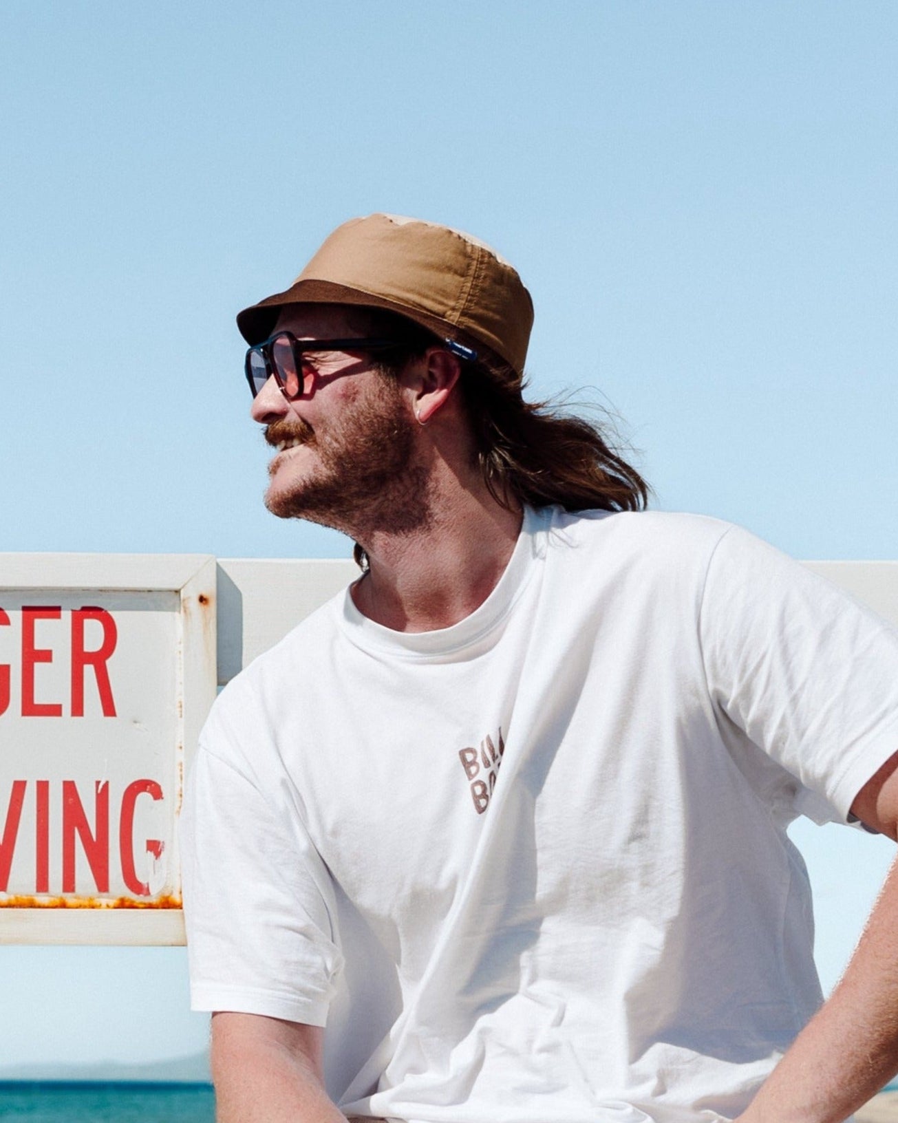 Nude Colorblock Reversible Human Bucket Hat