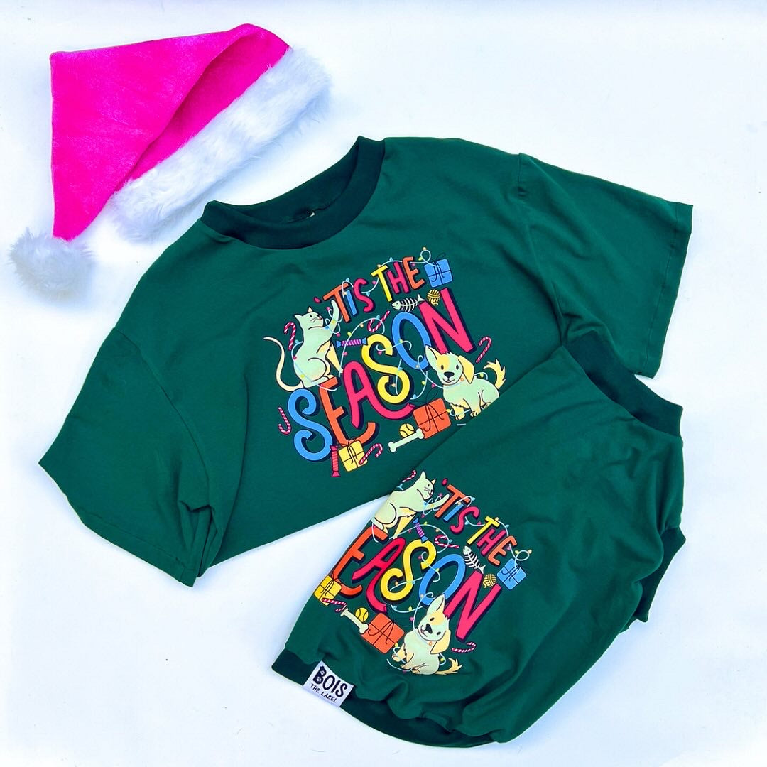 Large Human Holiday Christmas Adult Tshirt - Ready to Ship