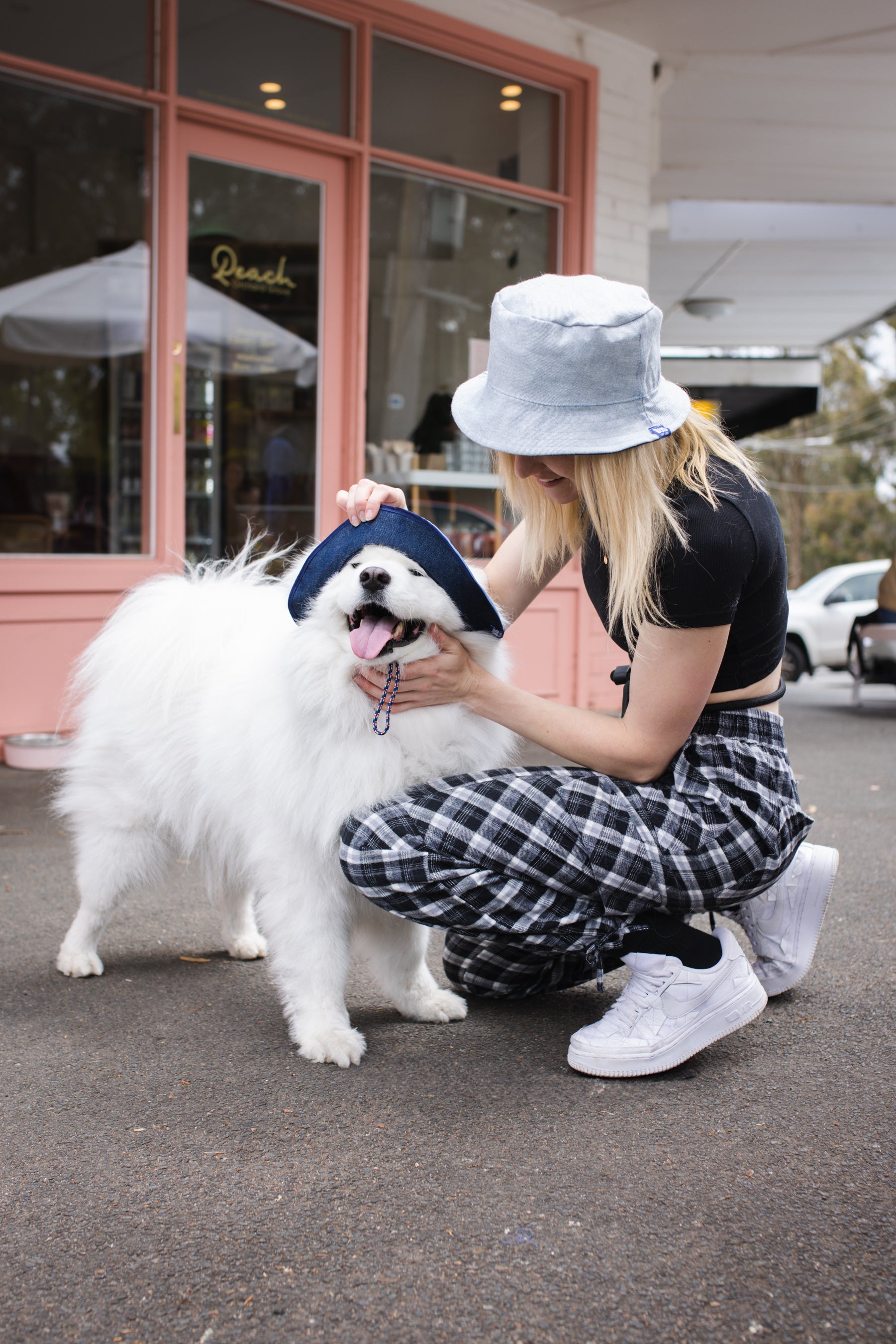 Matching Dog and Owner Denim Bucket Hats
