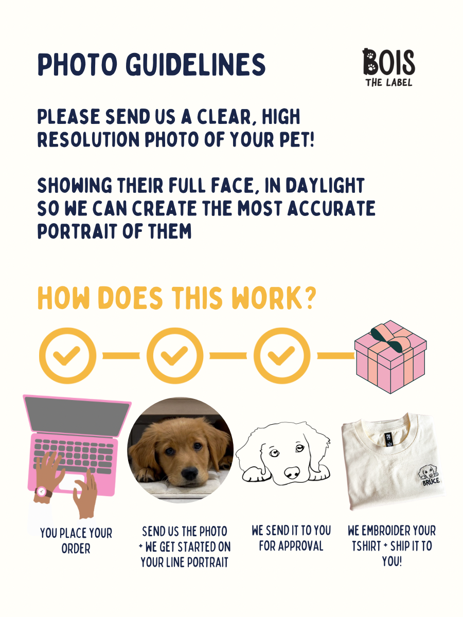 Custom Pet Line Portrait Tshirt