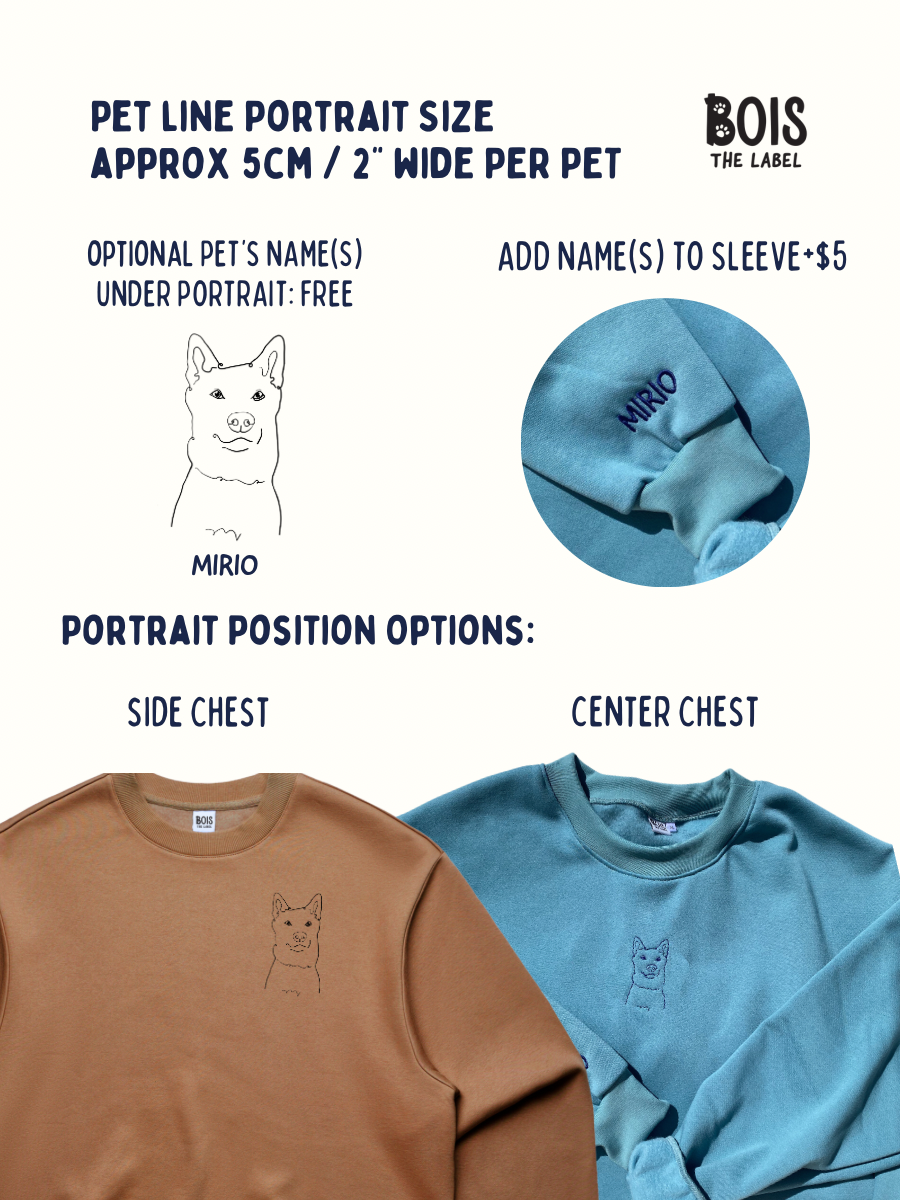 Custom Pet Line Portrait Crewneck