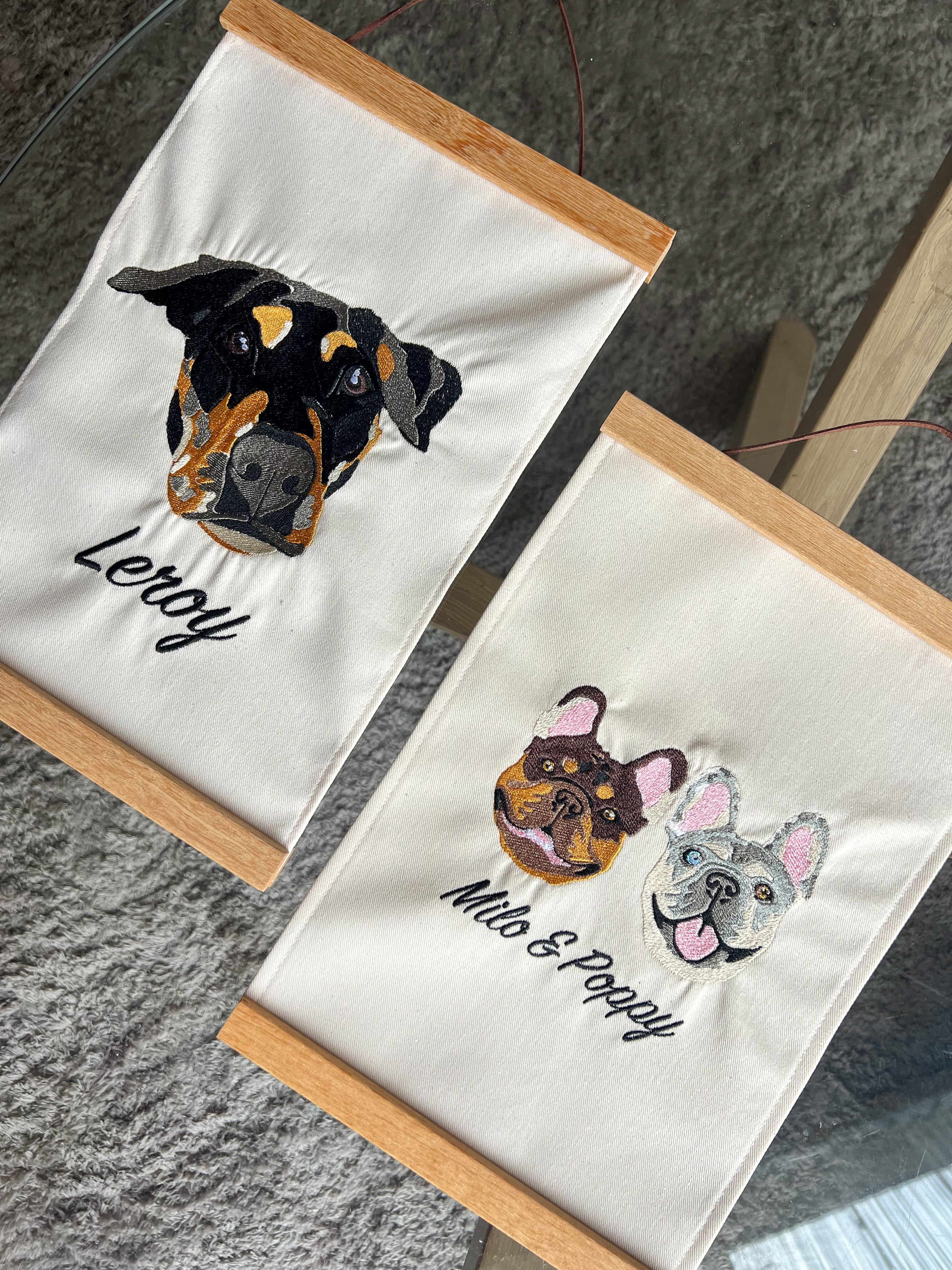 Custom Pet Portrait Wall Hanging