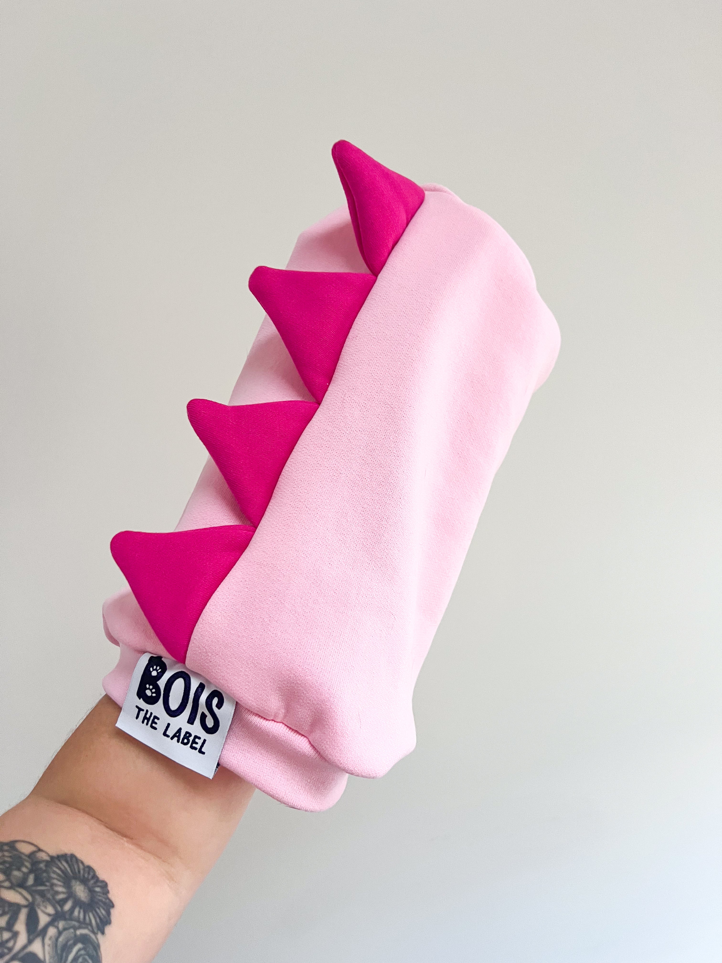 Pink Dinosaur Snood Dog Costume