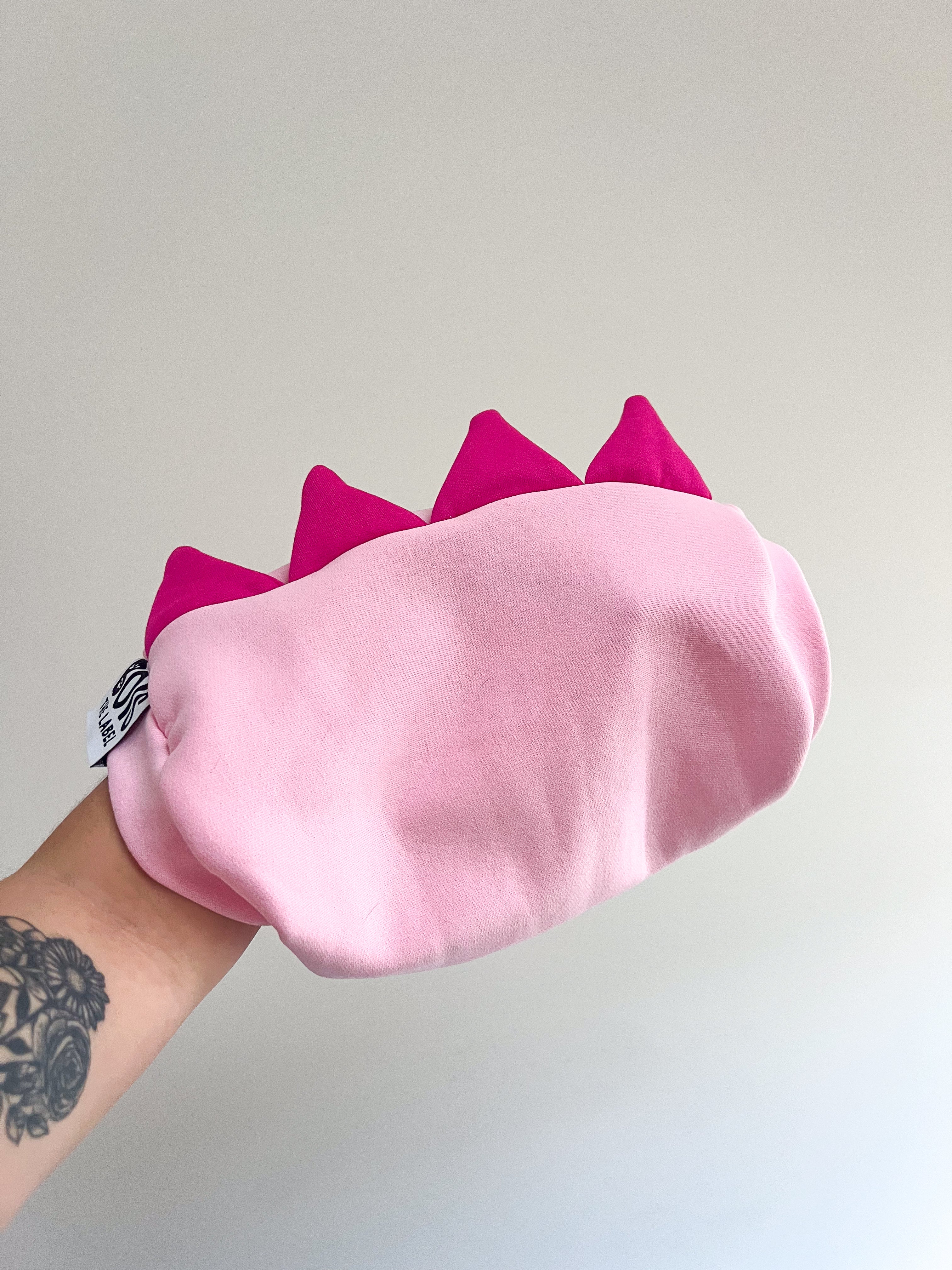 Pink Dinosaur Snood Dog Costume