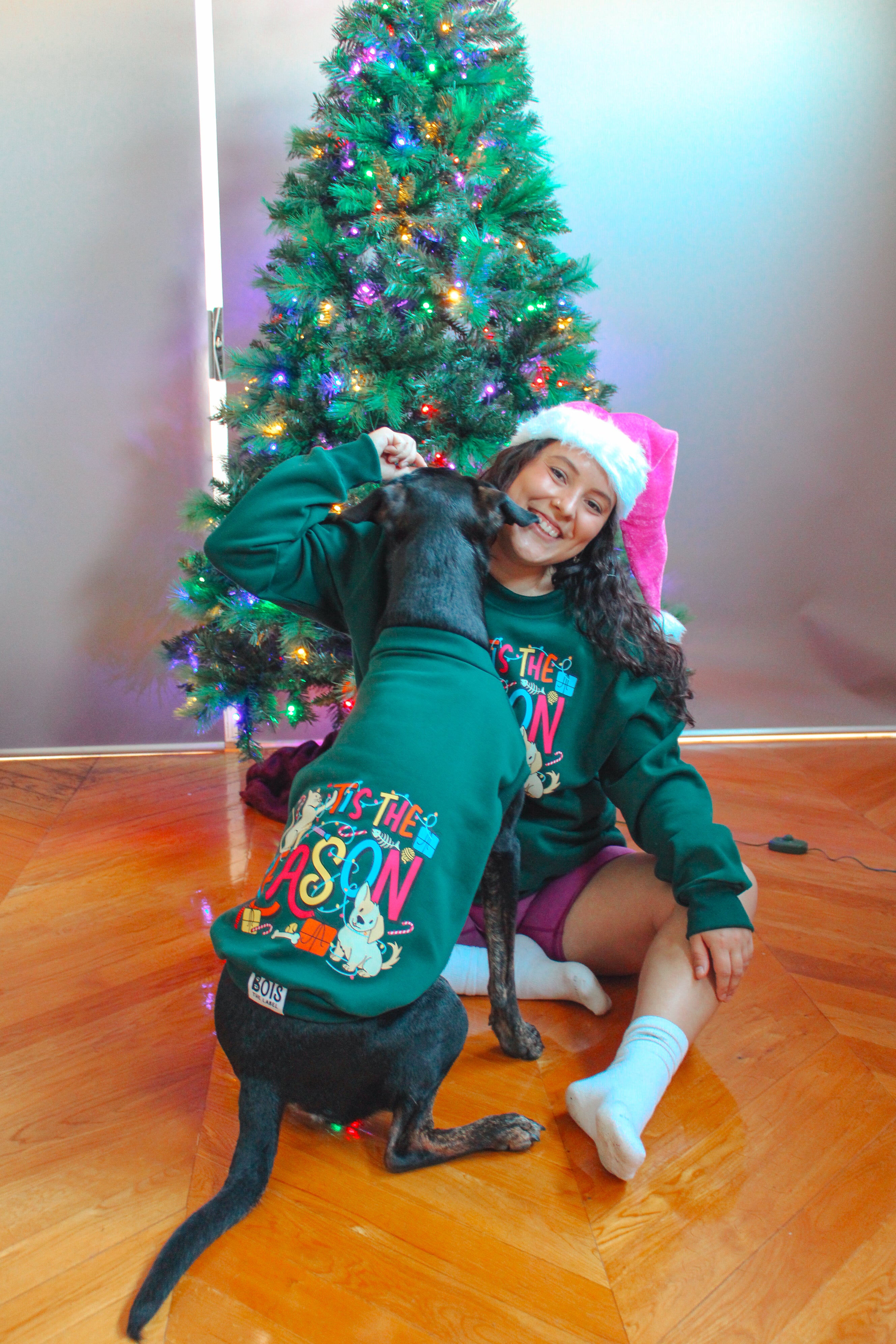 Large Holiday Christmas Dog Sleeveless Jumper - Ready to Ship