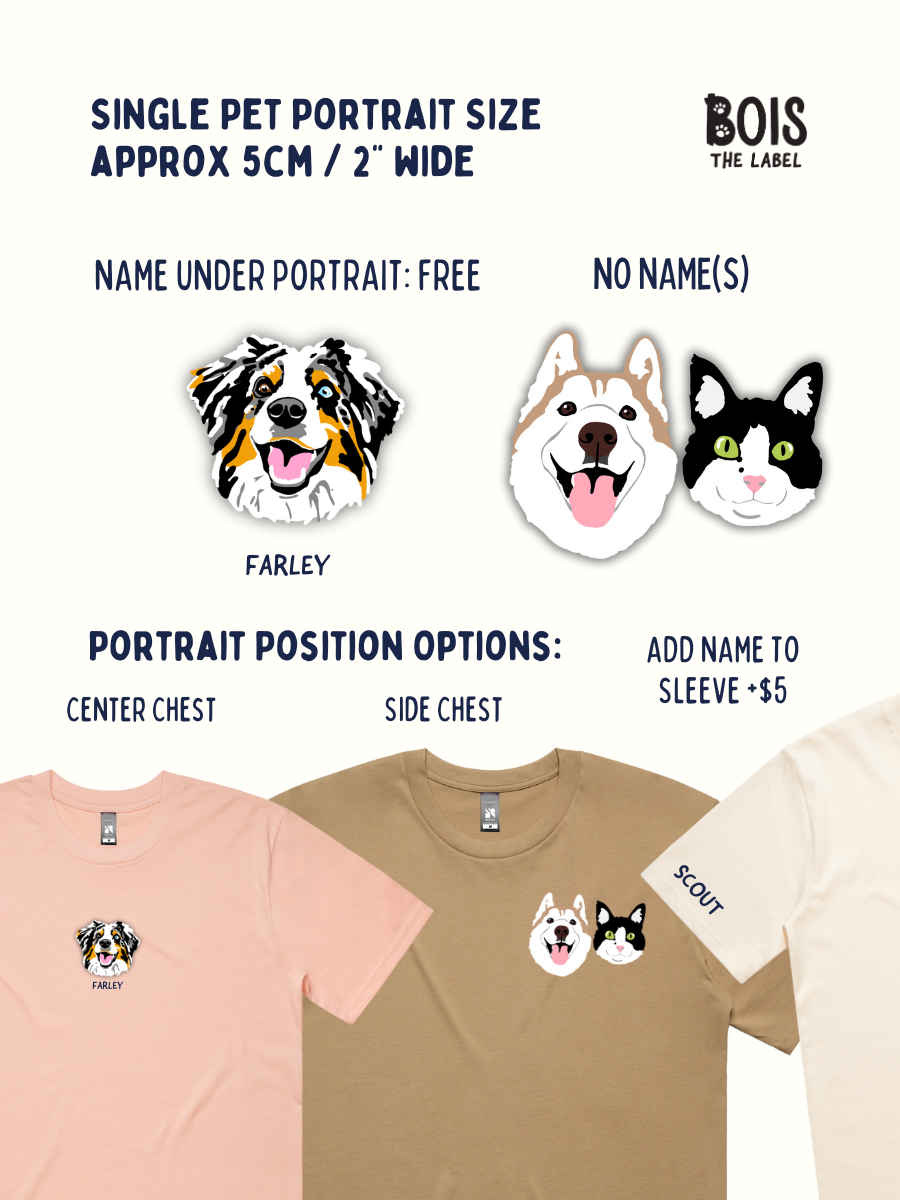 Custom Pet Portrait Tshirt