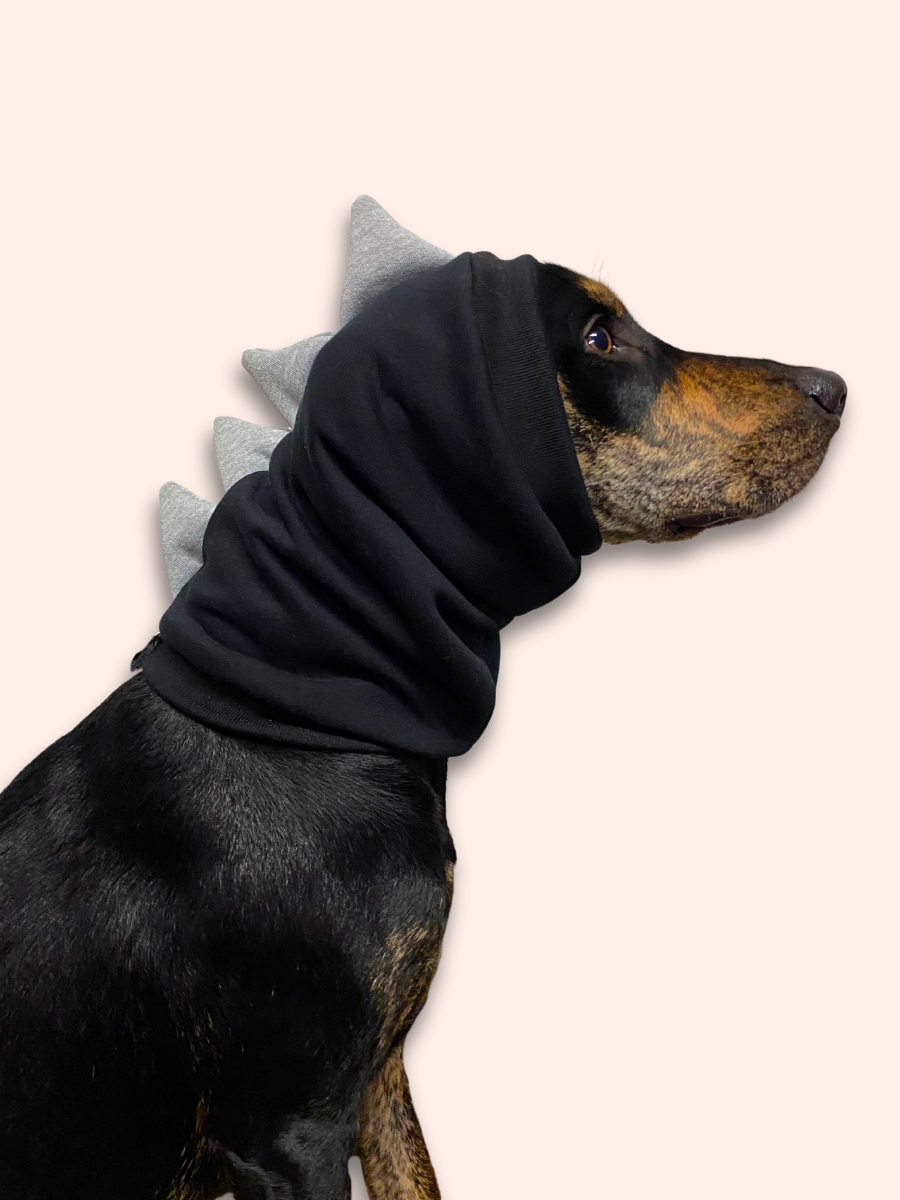 Black Dinosaur Snood Dog Costume