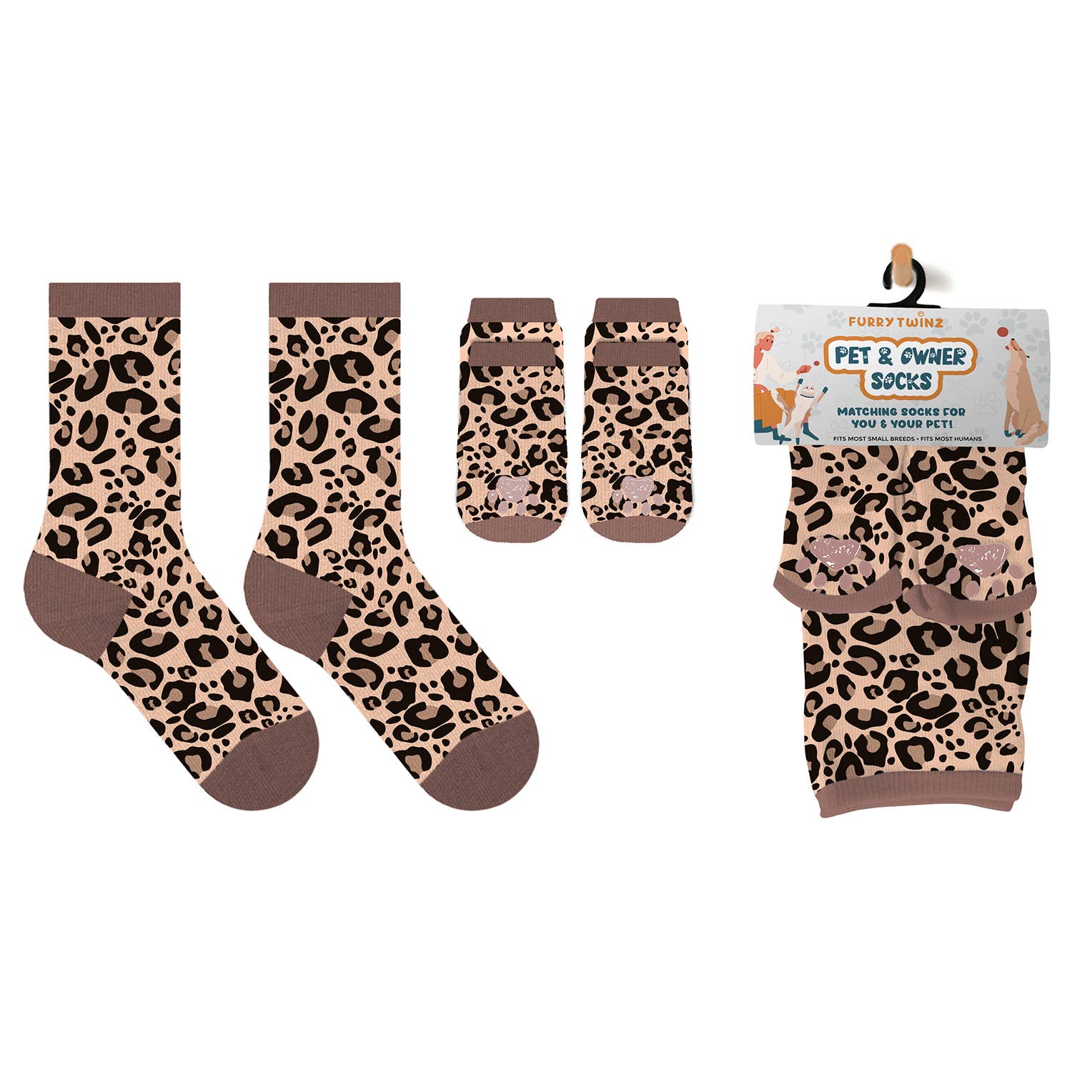 Matching Pet And Owner Fun Socks - Leopard