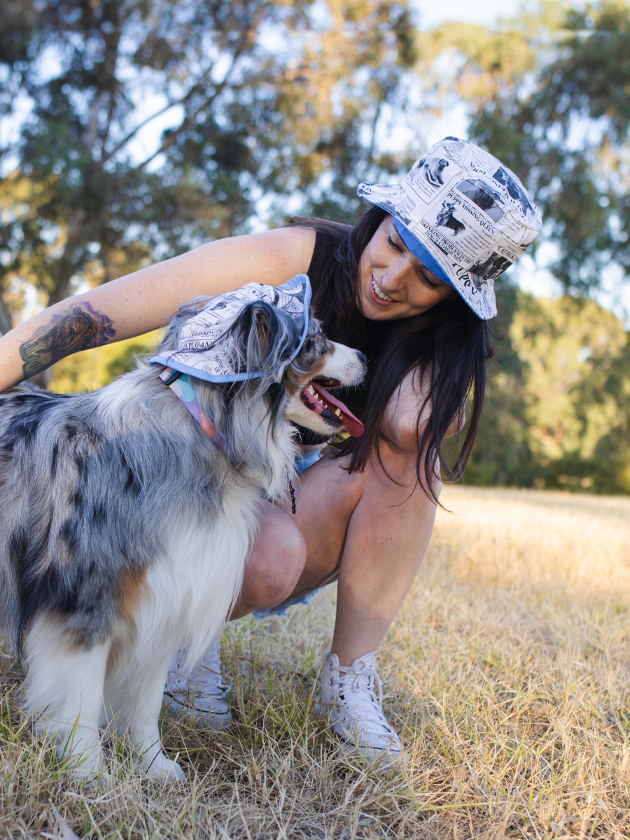 Puppy News Dog Reversible Bucket Hat