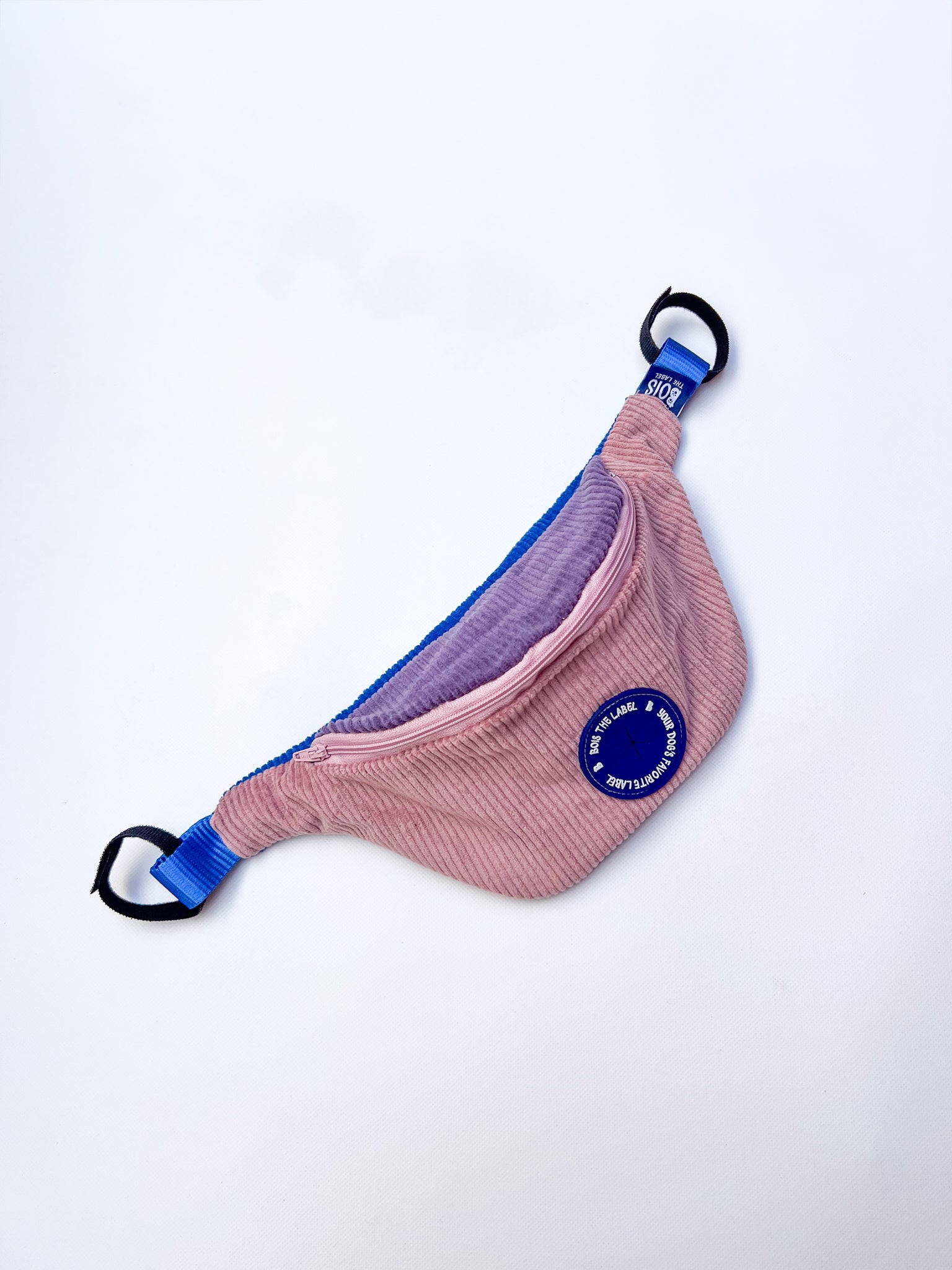 Doggy Bumbag - Rosy Corduroy Colourblock