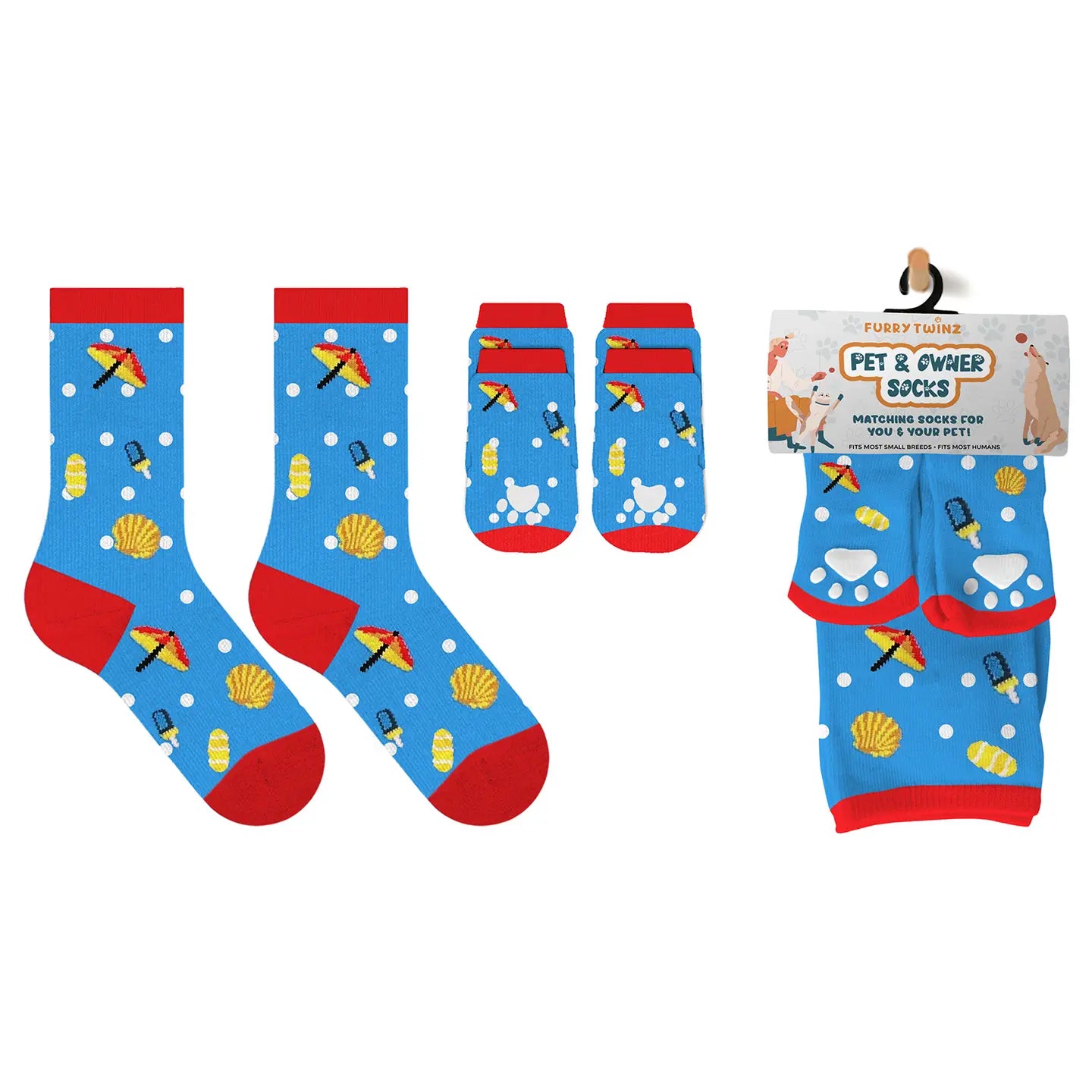 Matching Pet And Owner Fun Socks - Summer Vibes